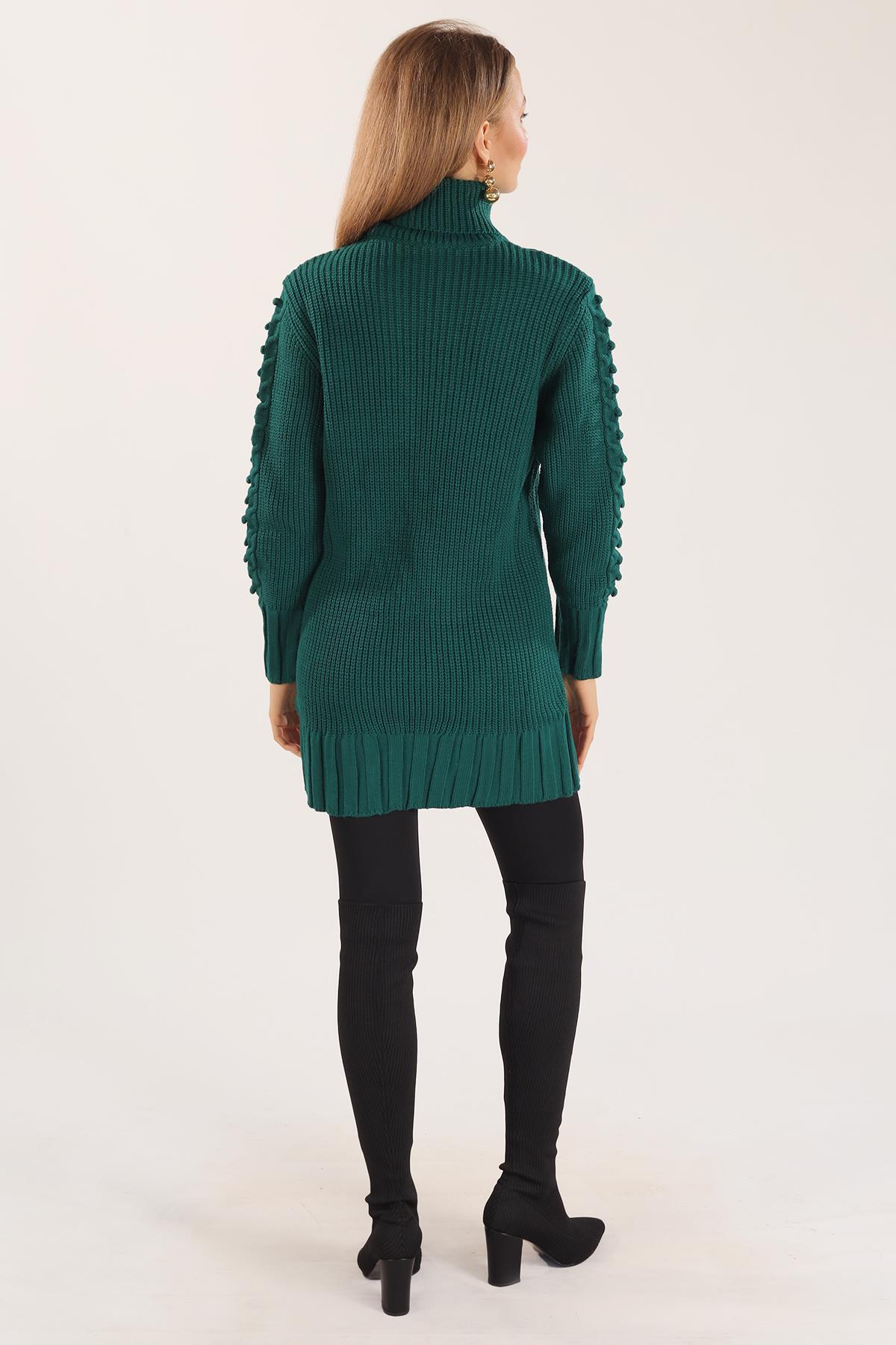 Nefti Örgü Detay Boğazlı Kazak 11002 - 6