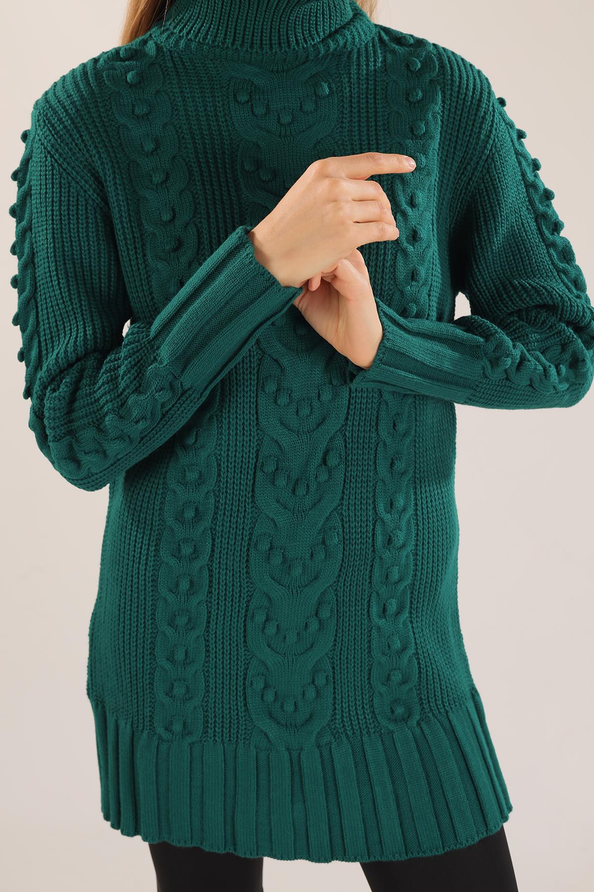 Nefti Örgü Detay Boğazlı Kazak 11002 - 7