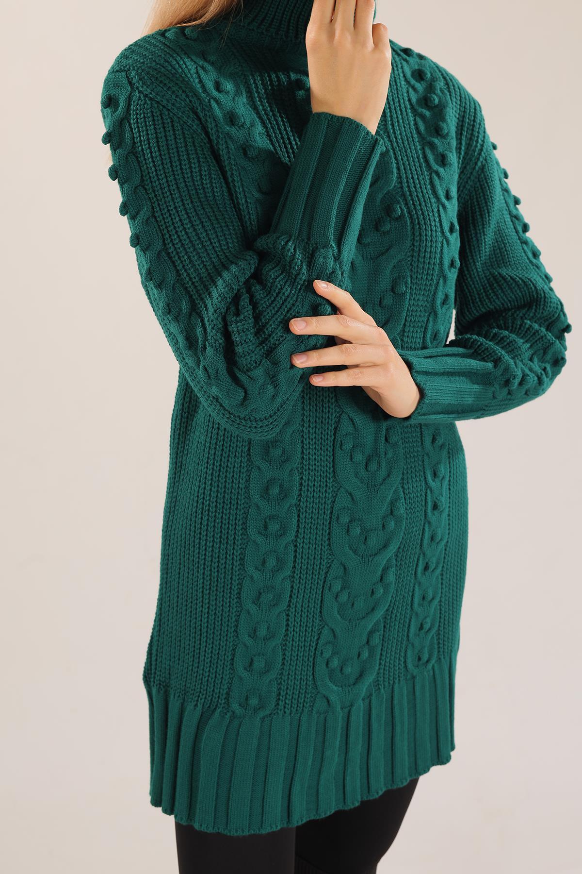 Nefti Örgü Detay Boğazlı Kazak 11002 - 8