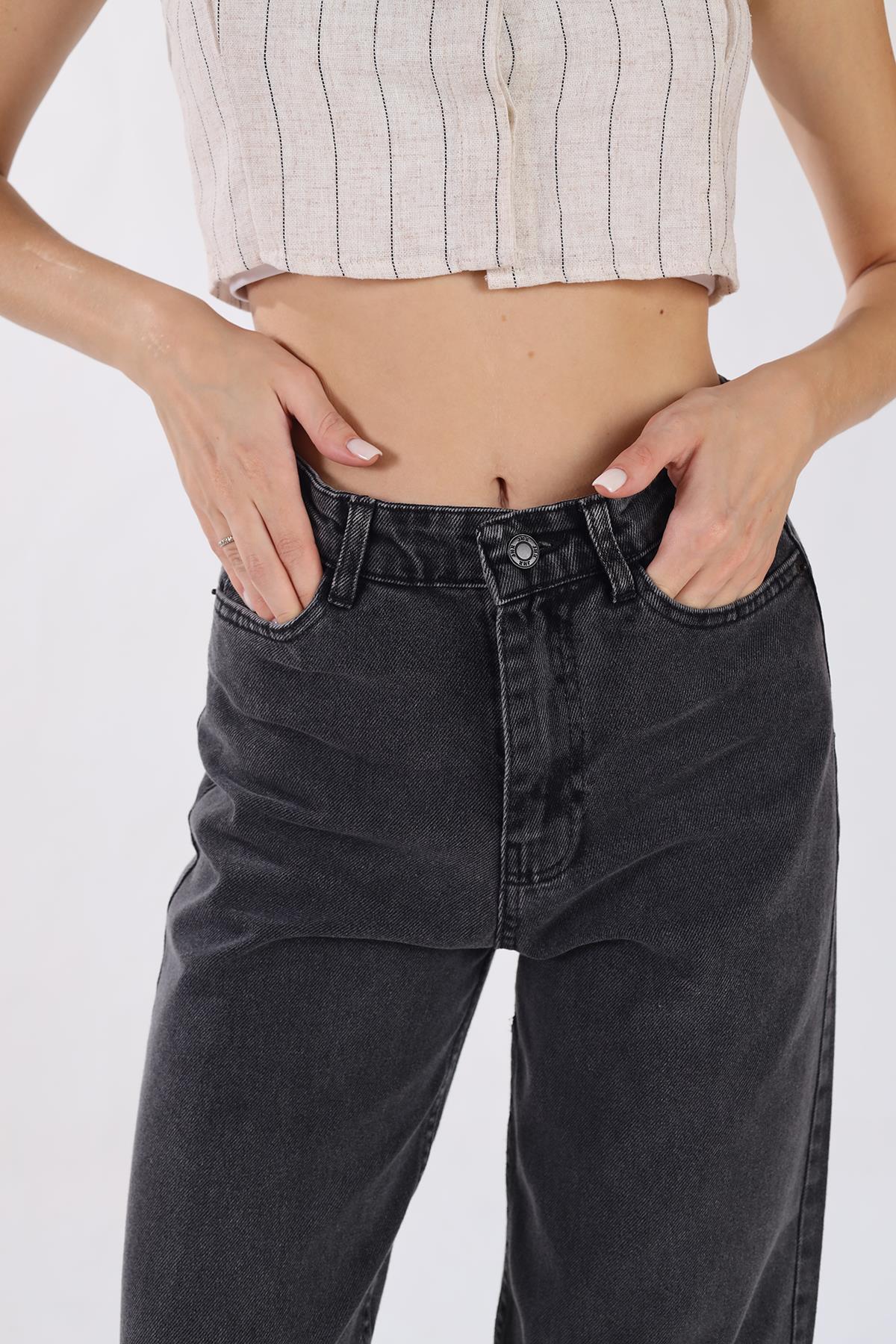 Füme Bol Paça Kot Pantolon 11107 - 8