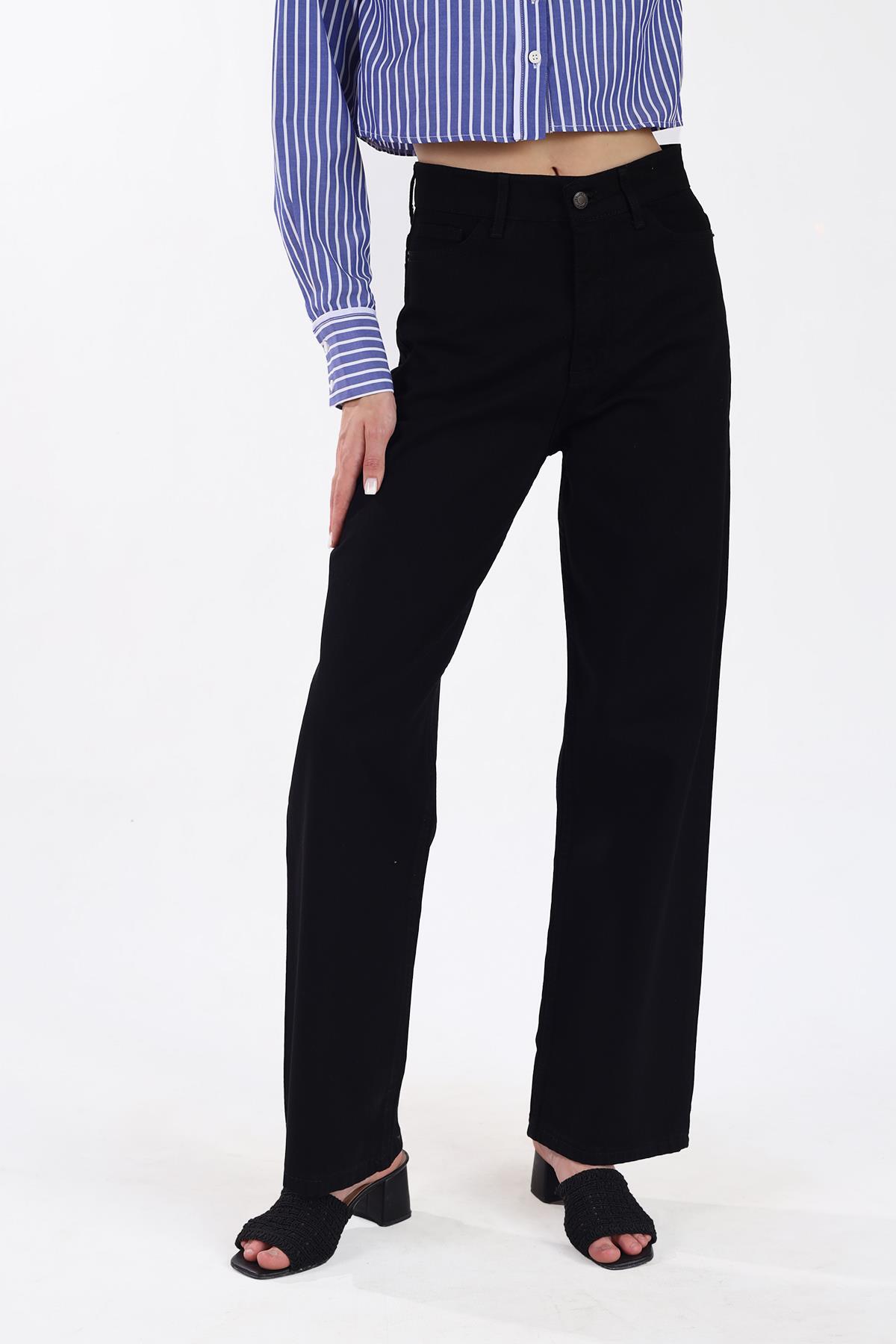 11107 Bol Paça Kot Pantolon Siyah - RAYS