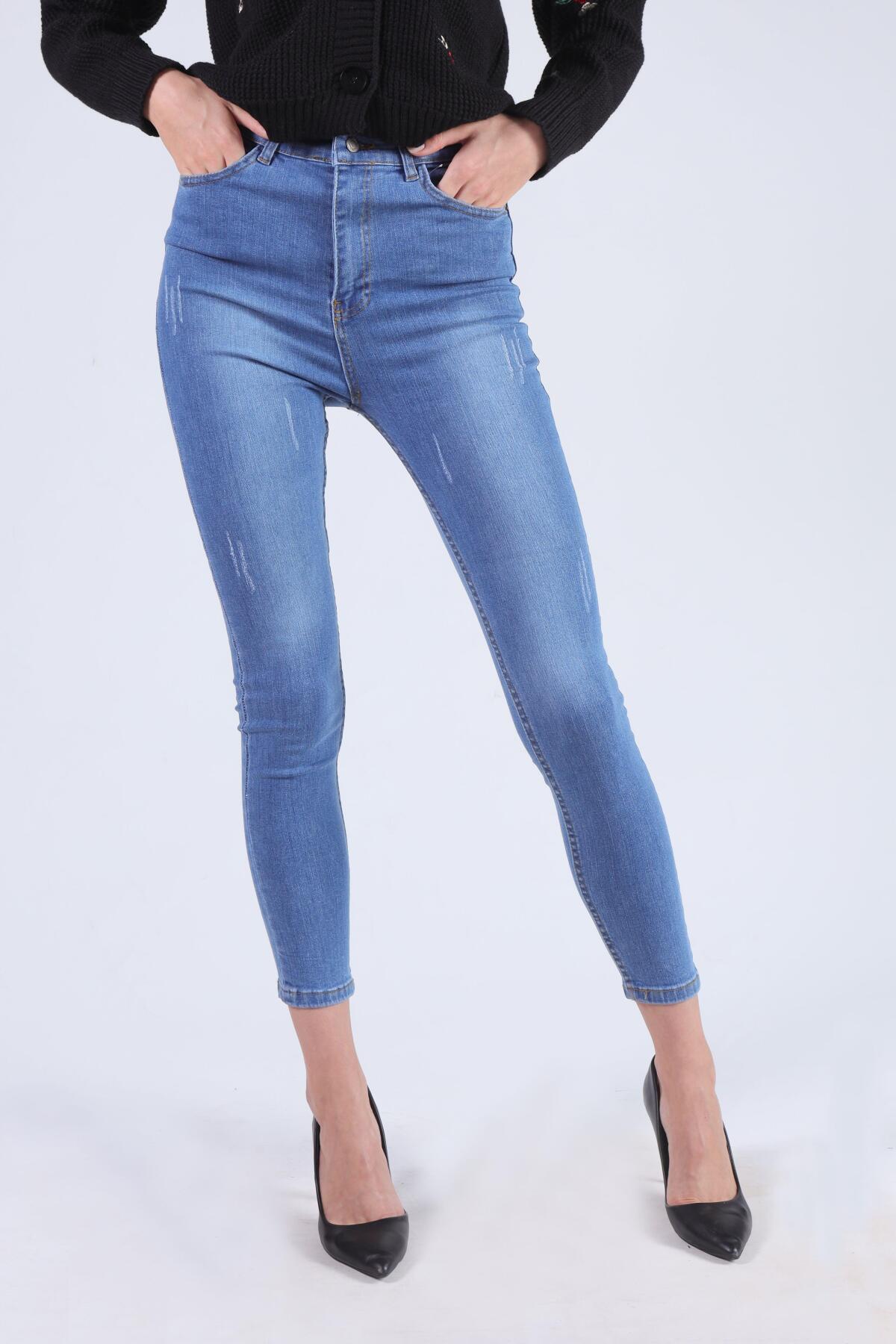 Mavi Tırnaklı Dar Paça Pantolon 11016 - 2