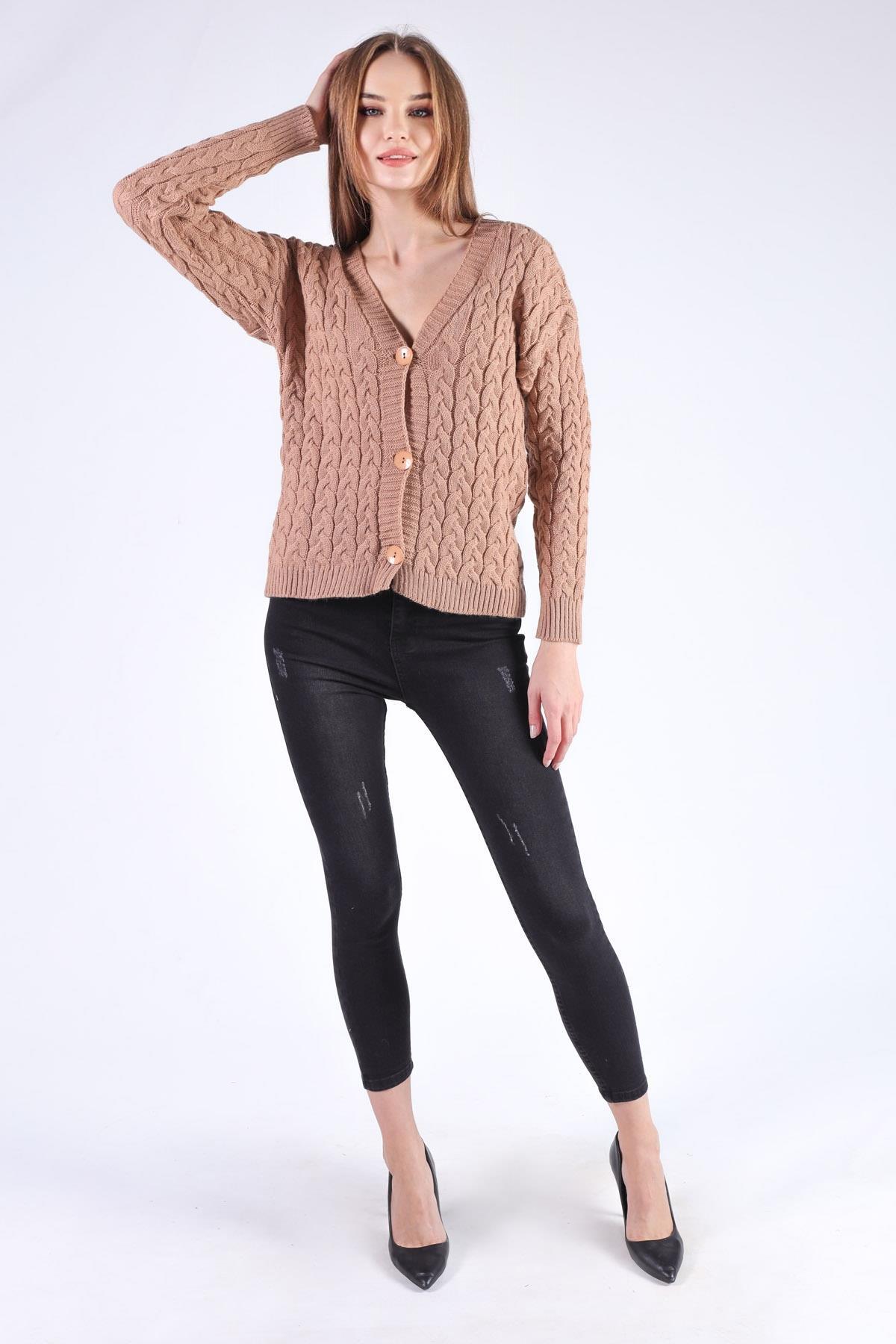 11016 Tırnaklı Dar Paça Pantolon Siyah - 1