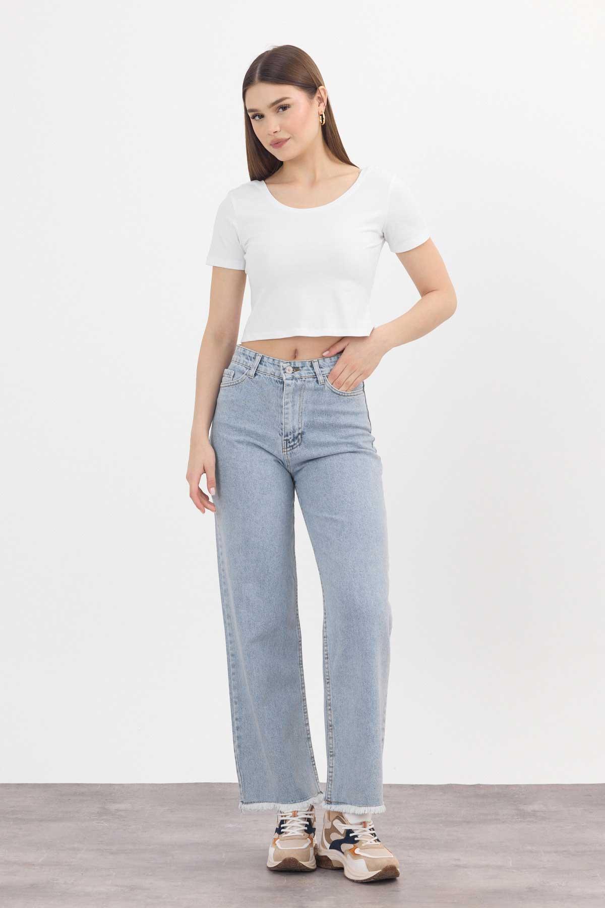 Buzkar Paça Püskül Detay Jean 11020 - 1