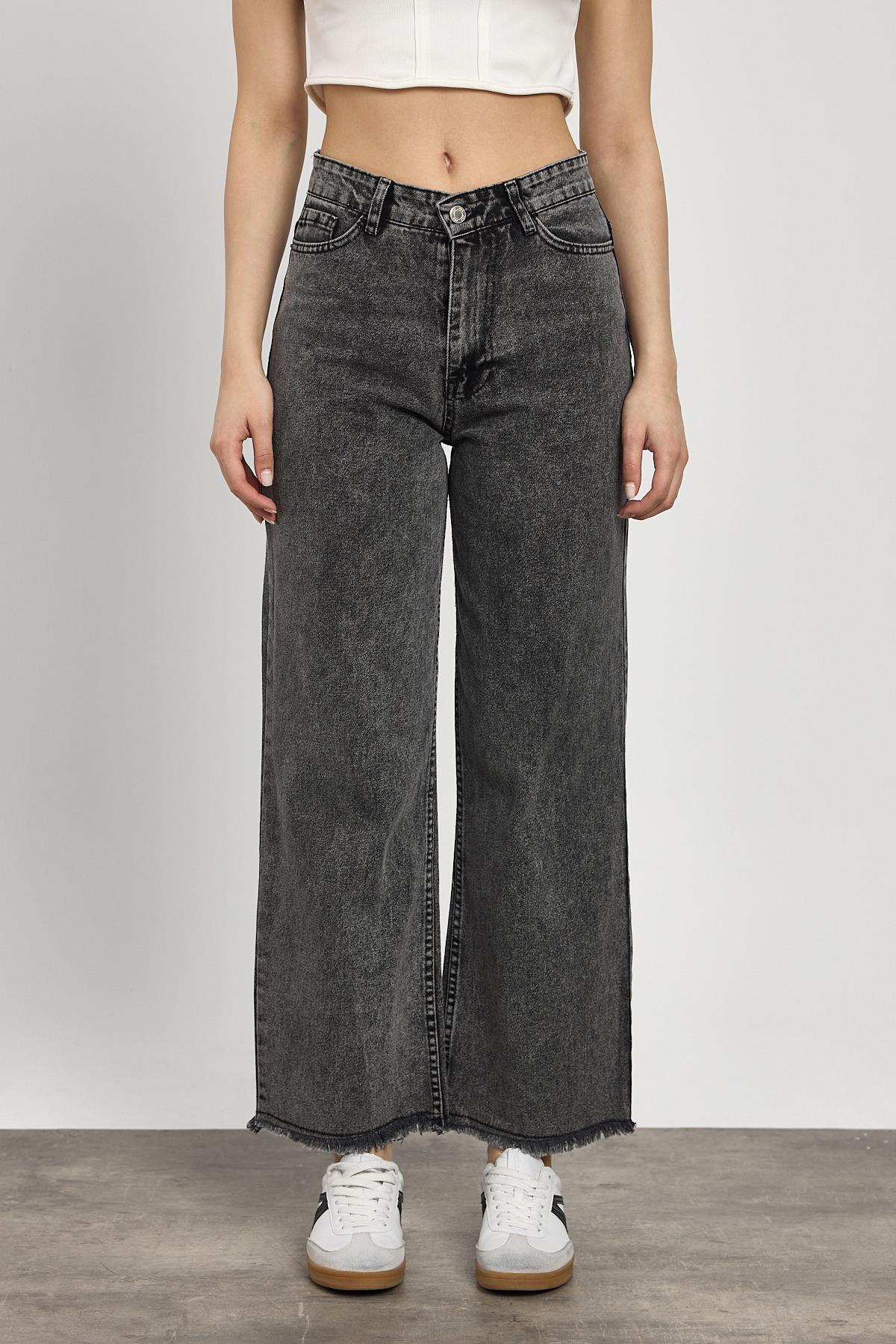 Füme Paça Püskül Detay Jean 11020 - 2