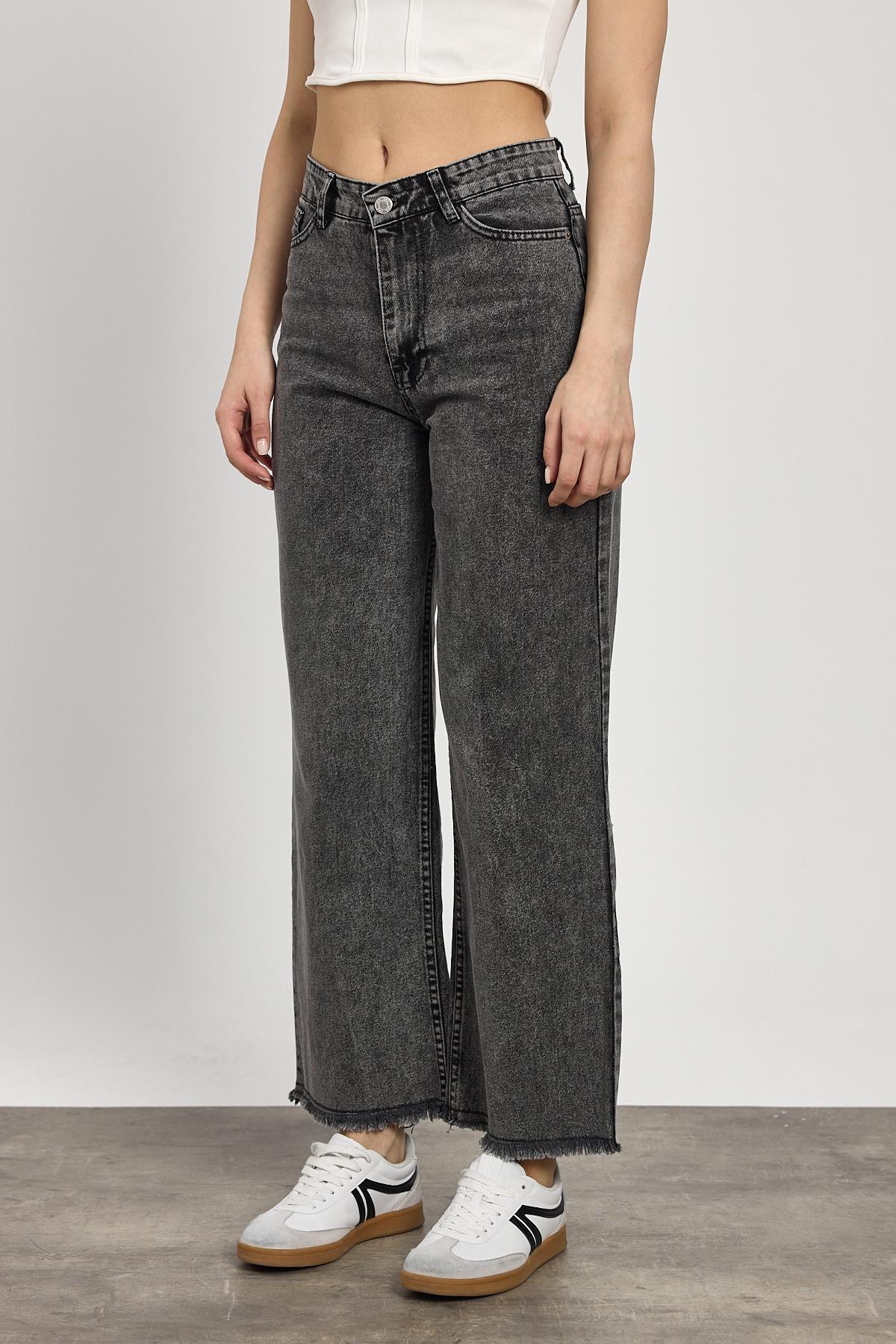 Füme Paça Püskül Detay Jean 11020 - 3