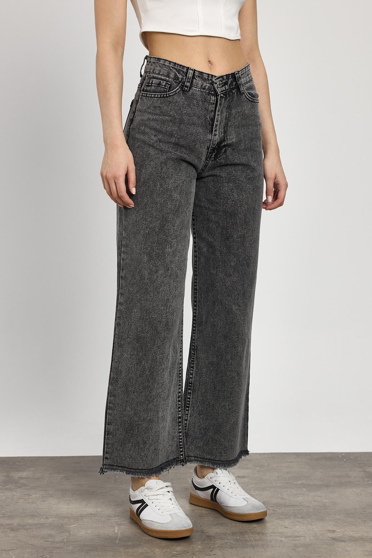 Füme Paça Püskül Detay Jean 11020 - 7