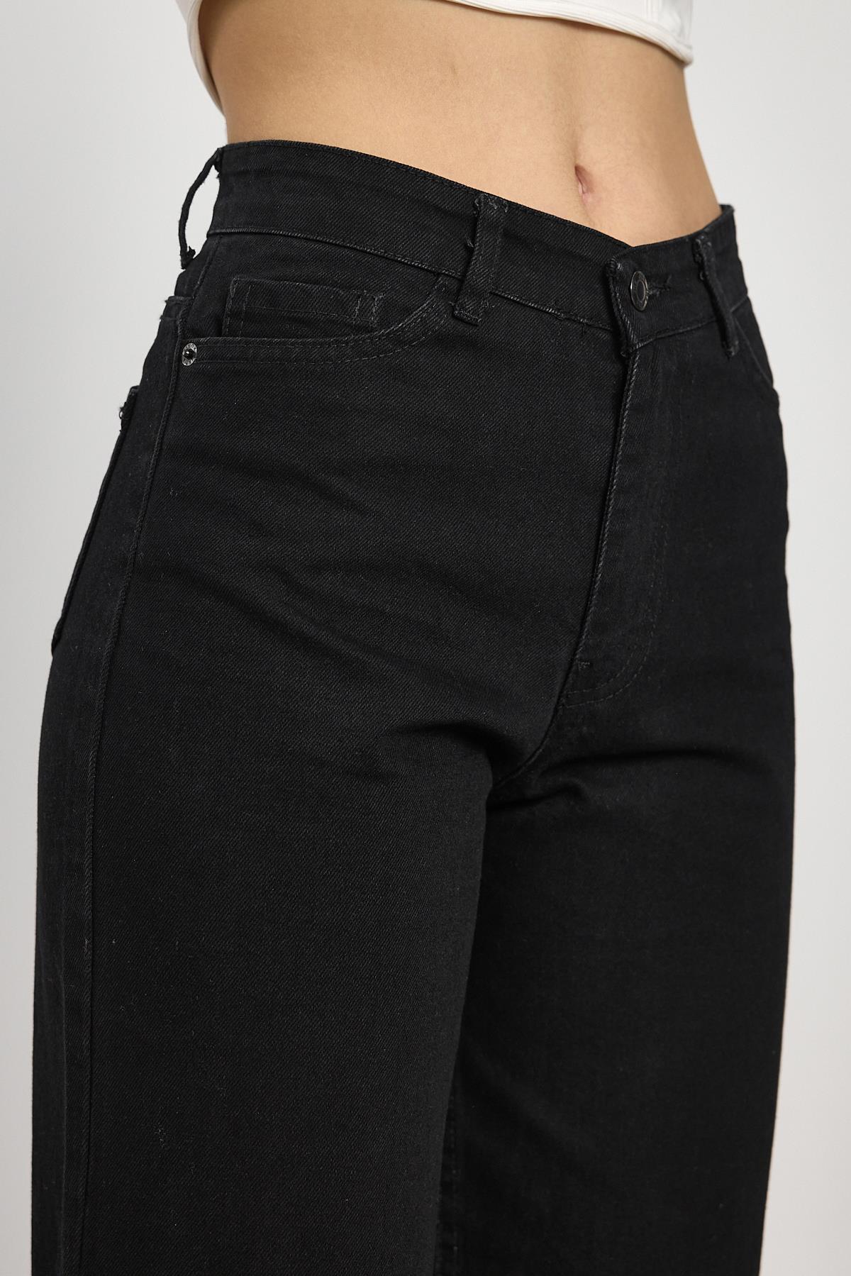 Siyah Paça Püskül Detay Jean 11020 - 4