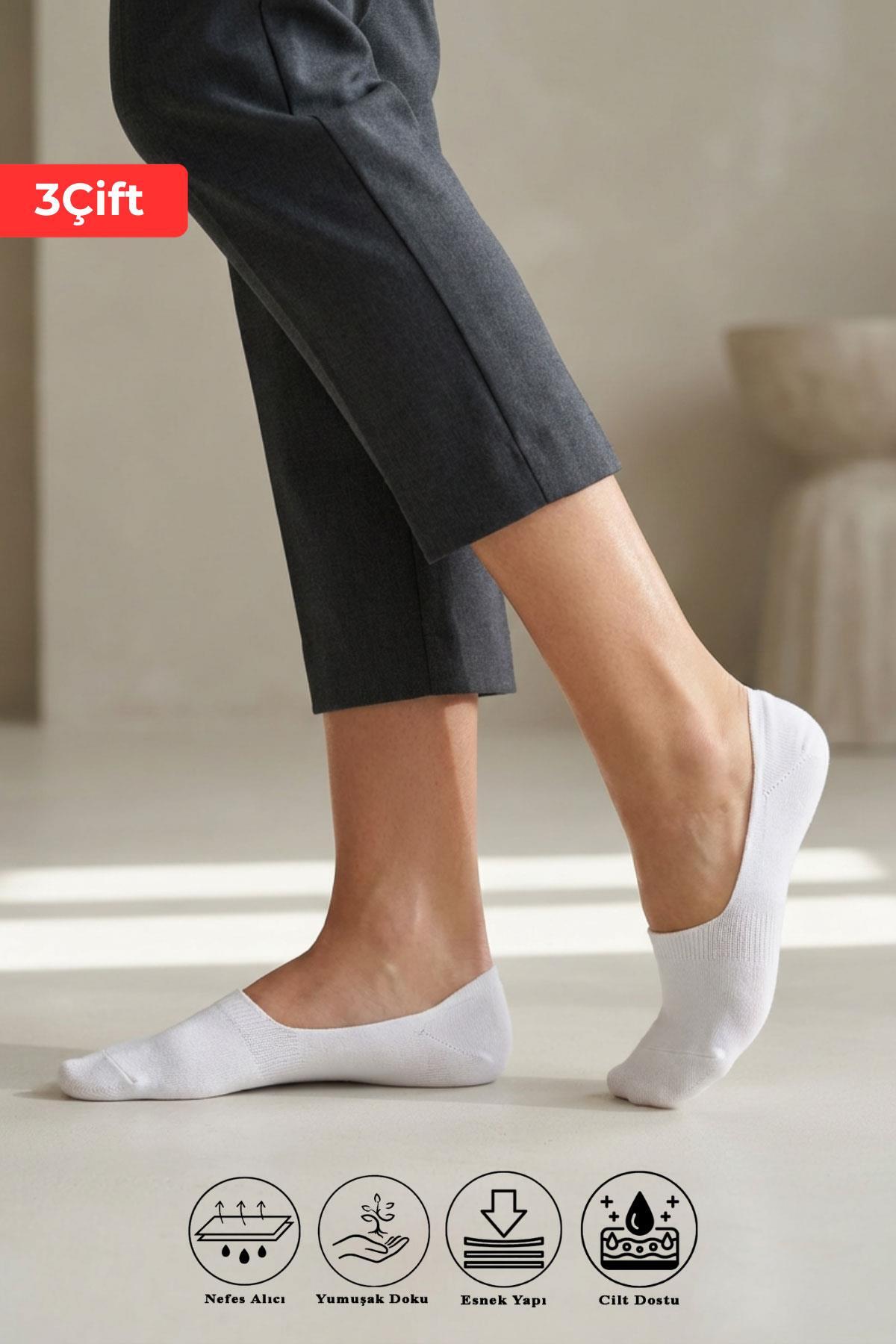 1109 3'lü Babet Çorap Beyaz - RAYS