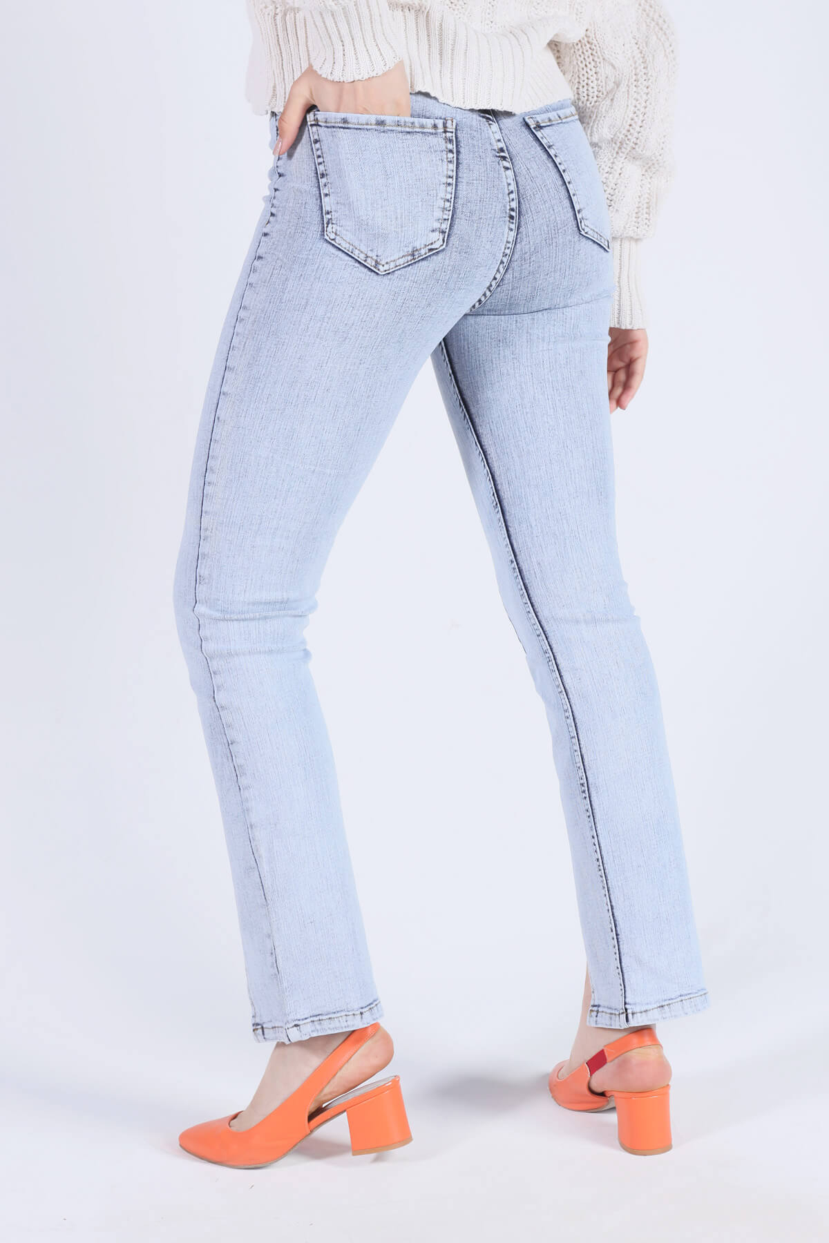 Buz Önden Yırtmaçlı Pantolon 11099 - 6