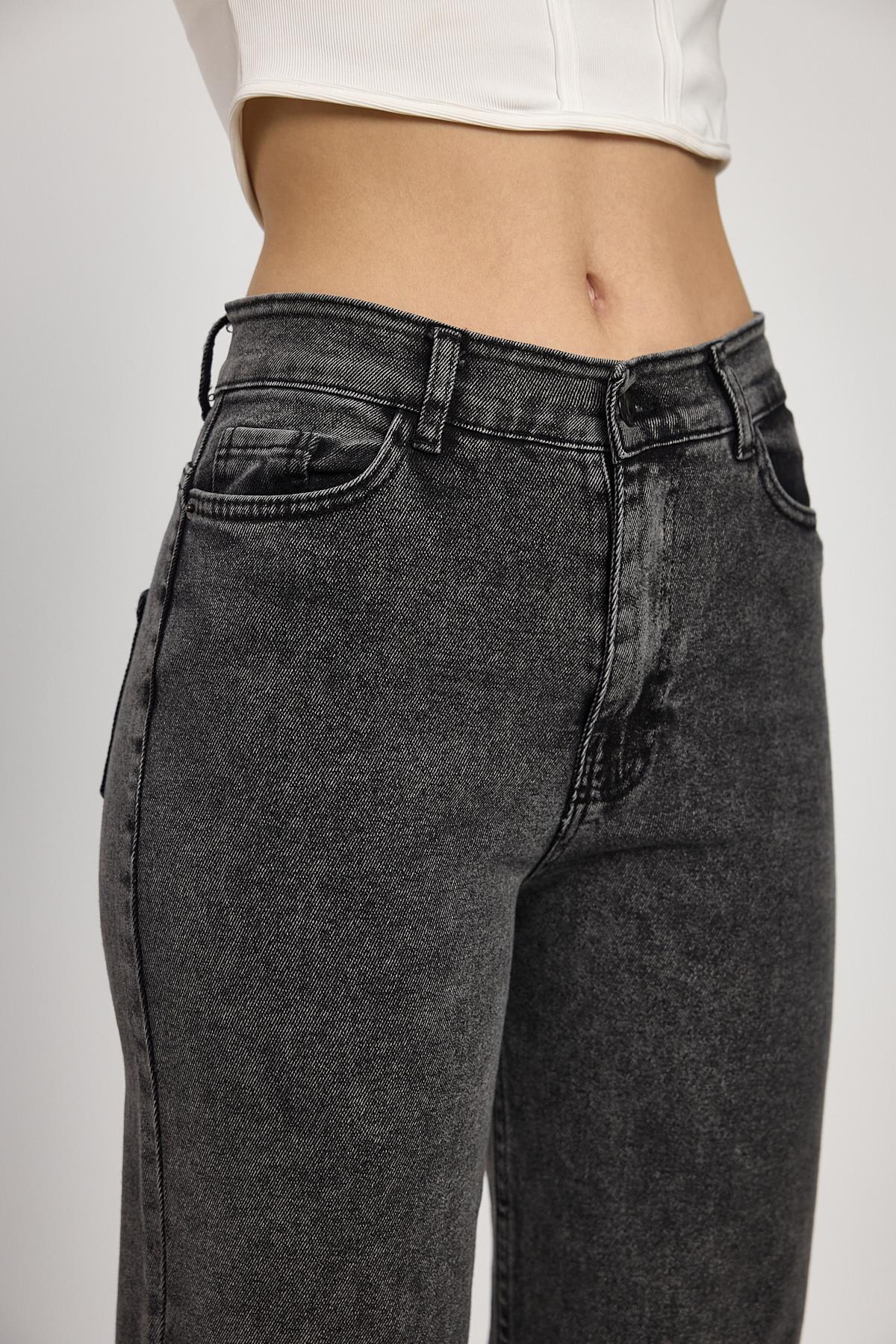 11104 Likralı Bol Paça Pantolon Füme - RAYS