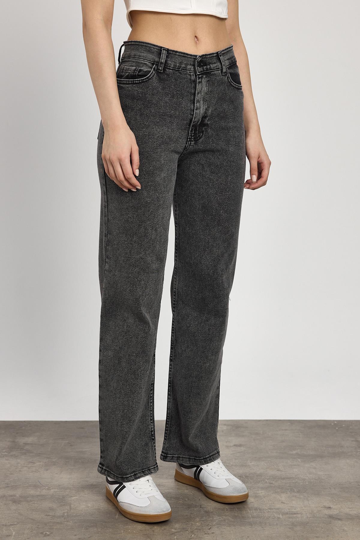 Füme Likralı Bol Paça Pantolon 11104 - 3