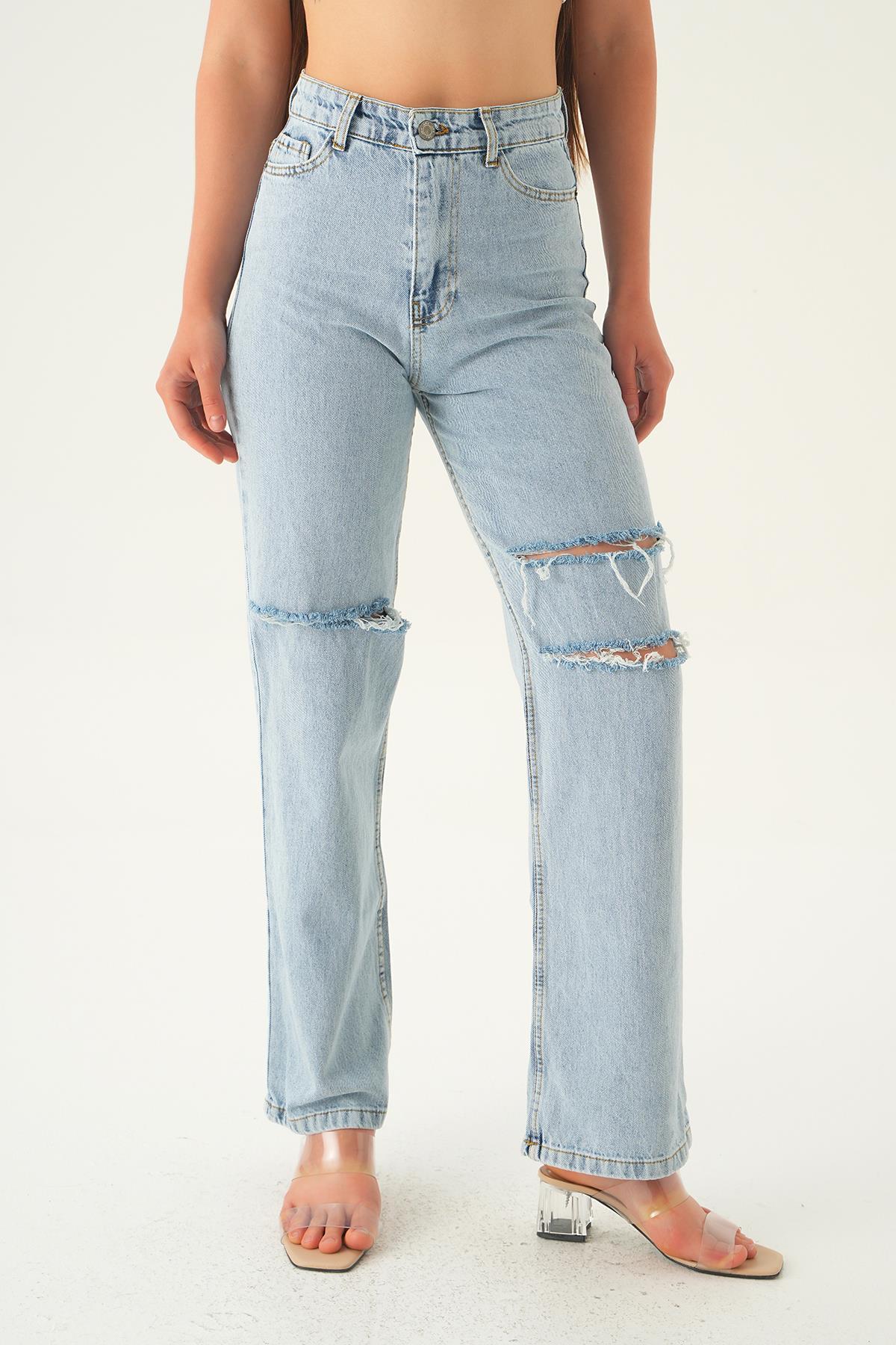 Buzkar Lazerli Palazzo Pantolon 11110 - 3