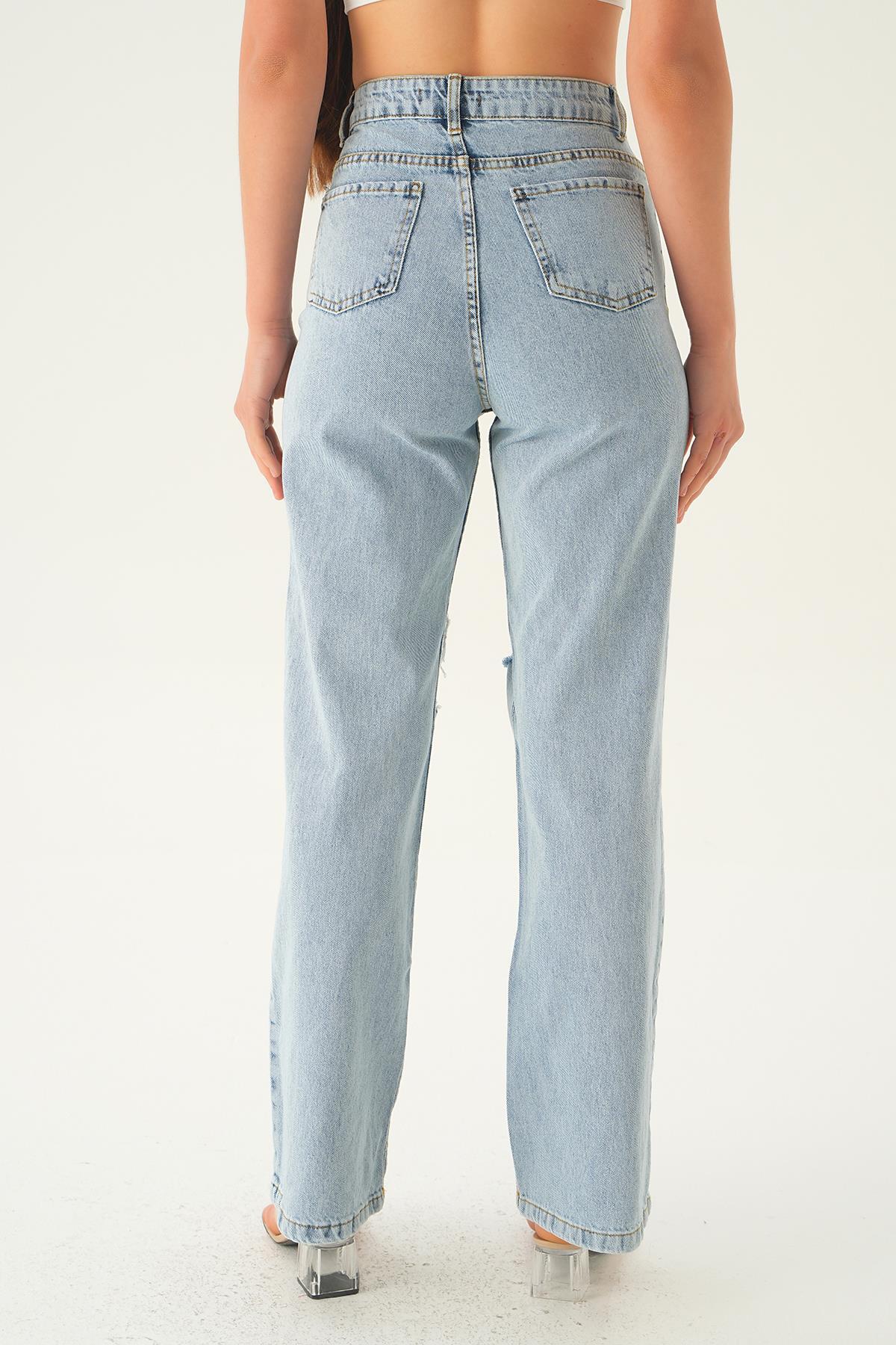 Buzkar Lazerli Palazzo Pantolon 11110 - 5