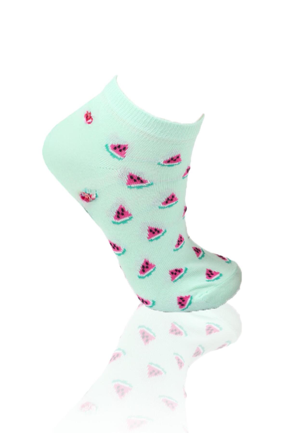 1112 3'lü Patik Çorap Desenli - RAYS