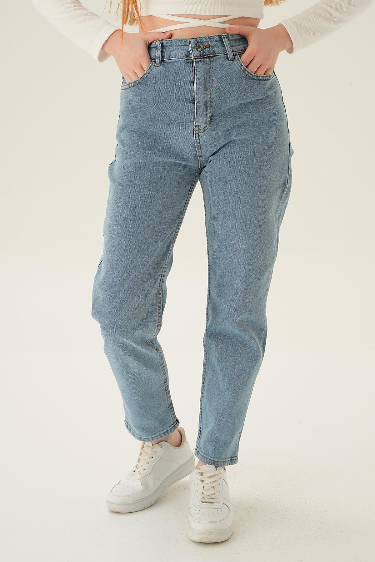 11121 Yüksek Bel Mom Jean Buz - RAYS
