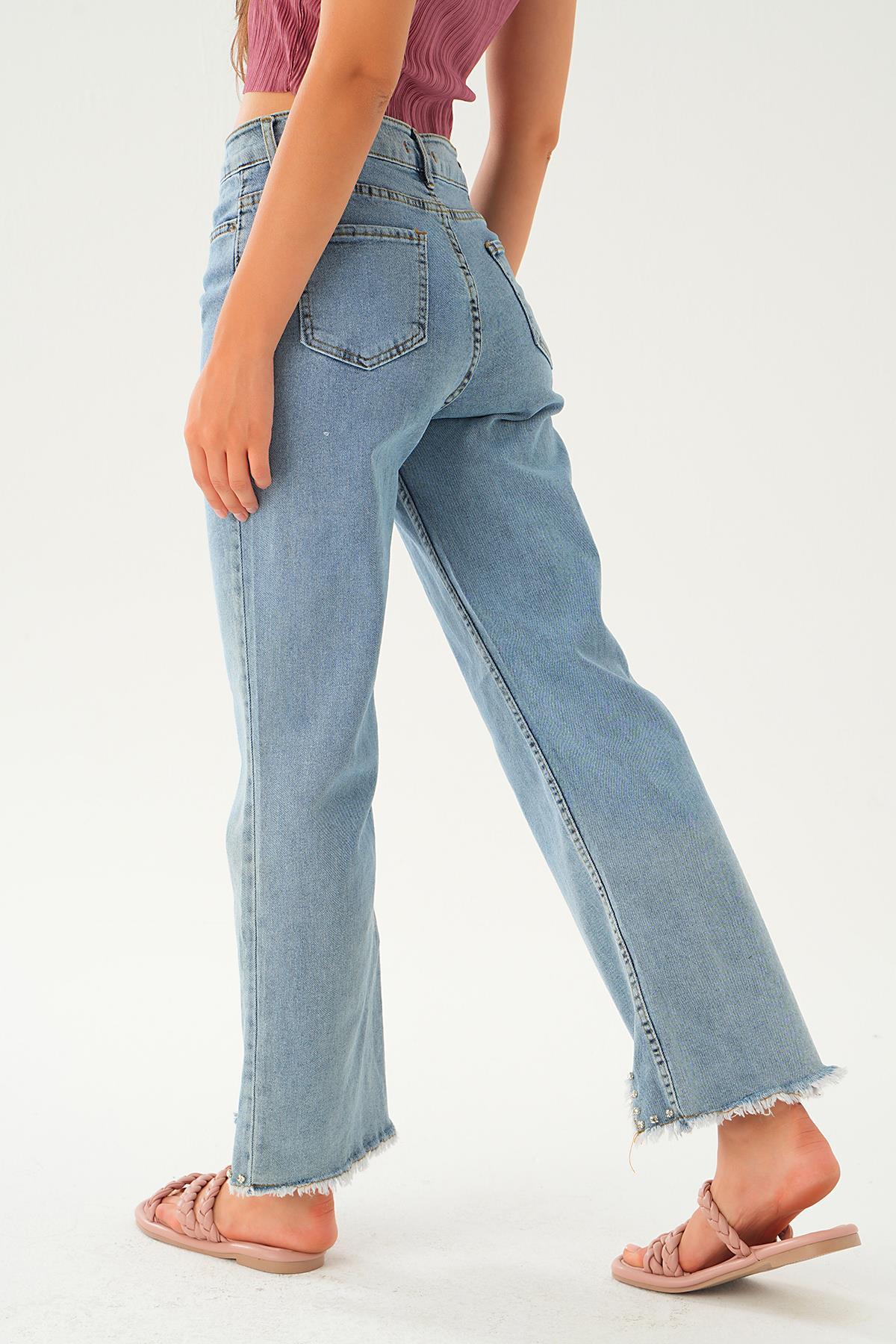 Buzkar Taş Detay Püsküllü Jean 11128 - 5