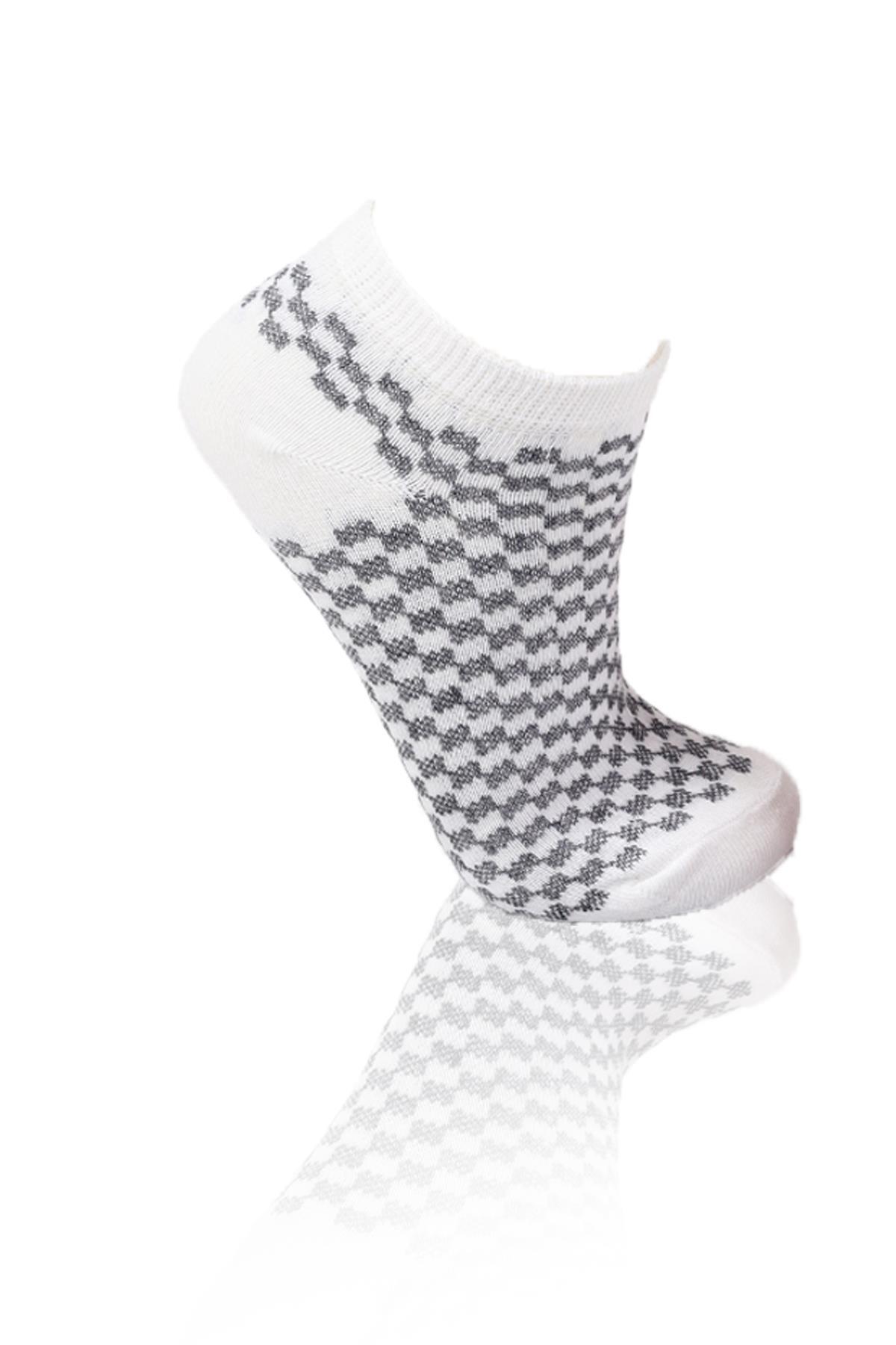 Pembe-Siyah-Mint 3'lü Patik Çorap 1113 - 2