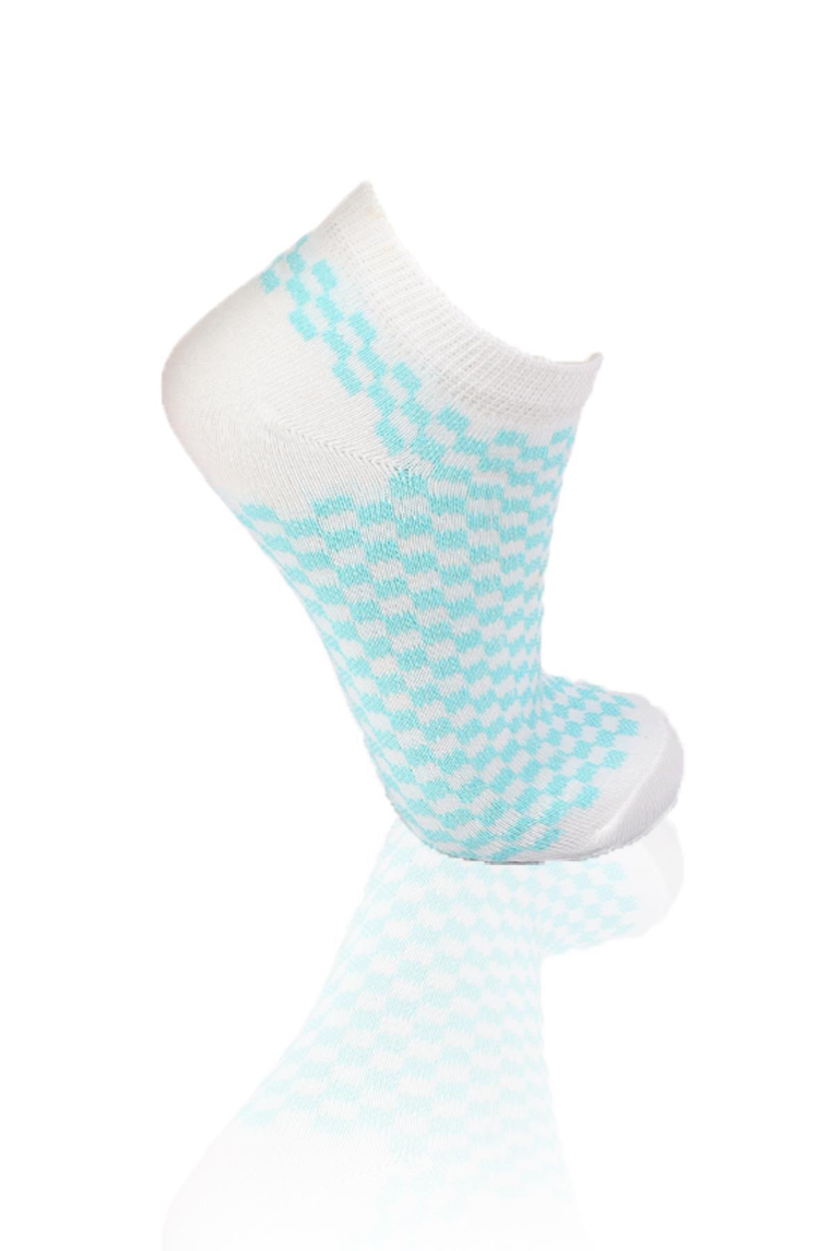 Pembe-Siyah-Mint 3'lü Patik Çorap 1113 - 4