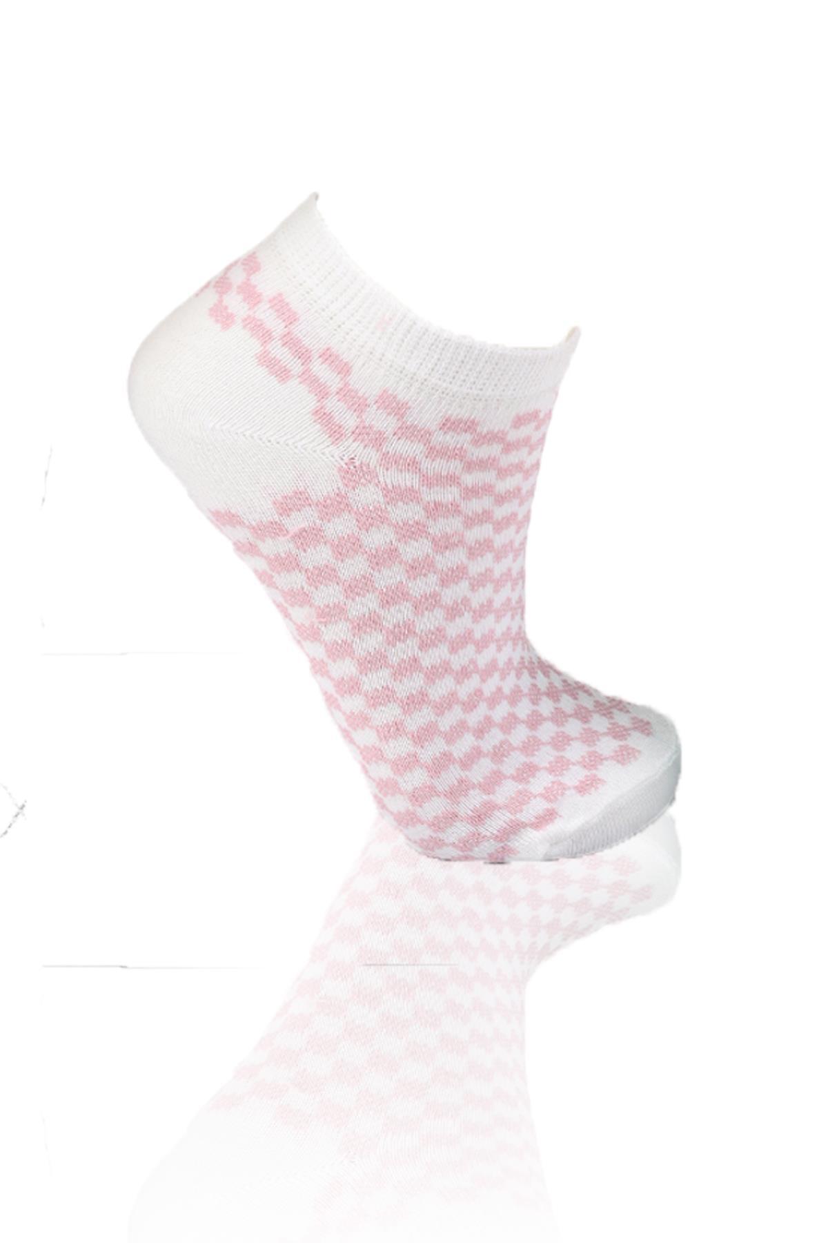 Pembe-Siyah-Mint 3'lü Patik Çorap 1113 - 3
