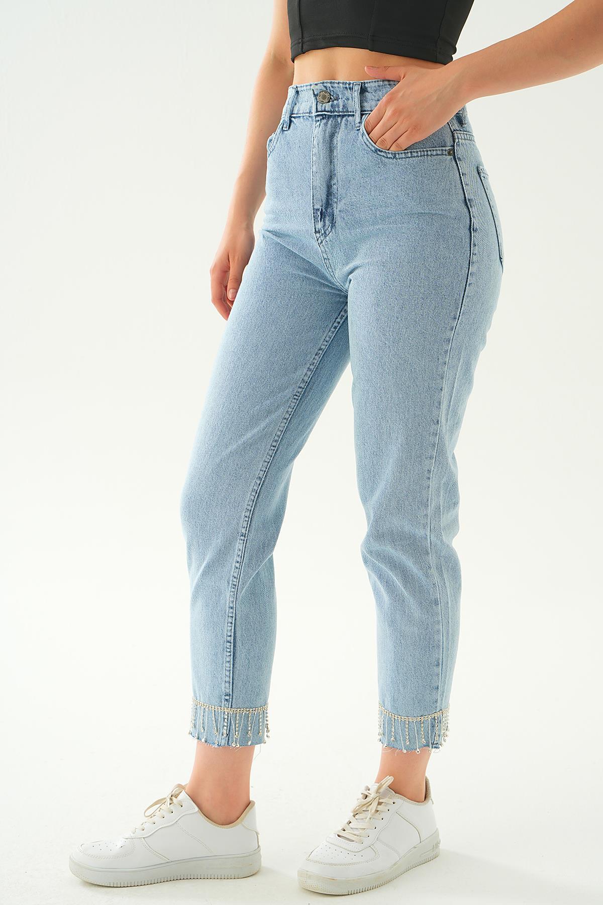 Buzkar Paça Taş Detay Jean 11131 - 3