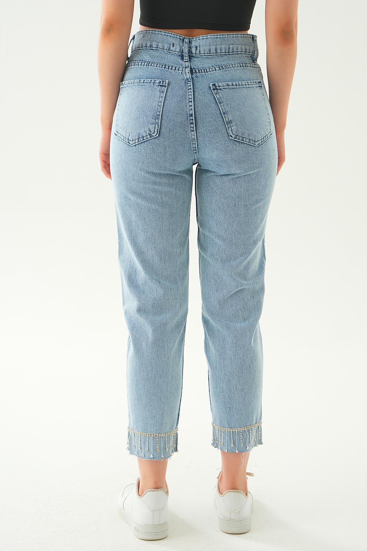 Buzkar Paça Taş Detay Jean 11131 - 4