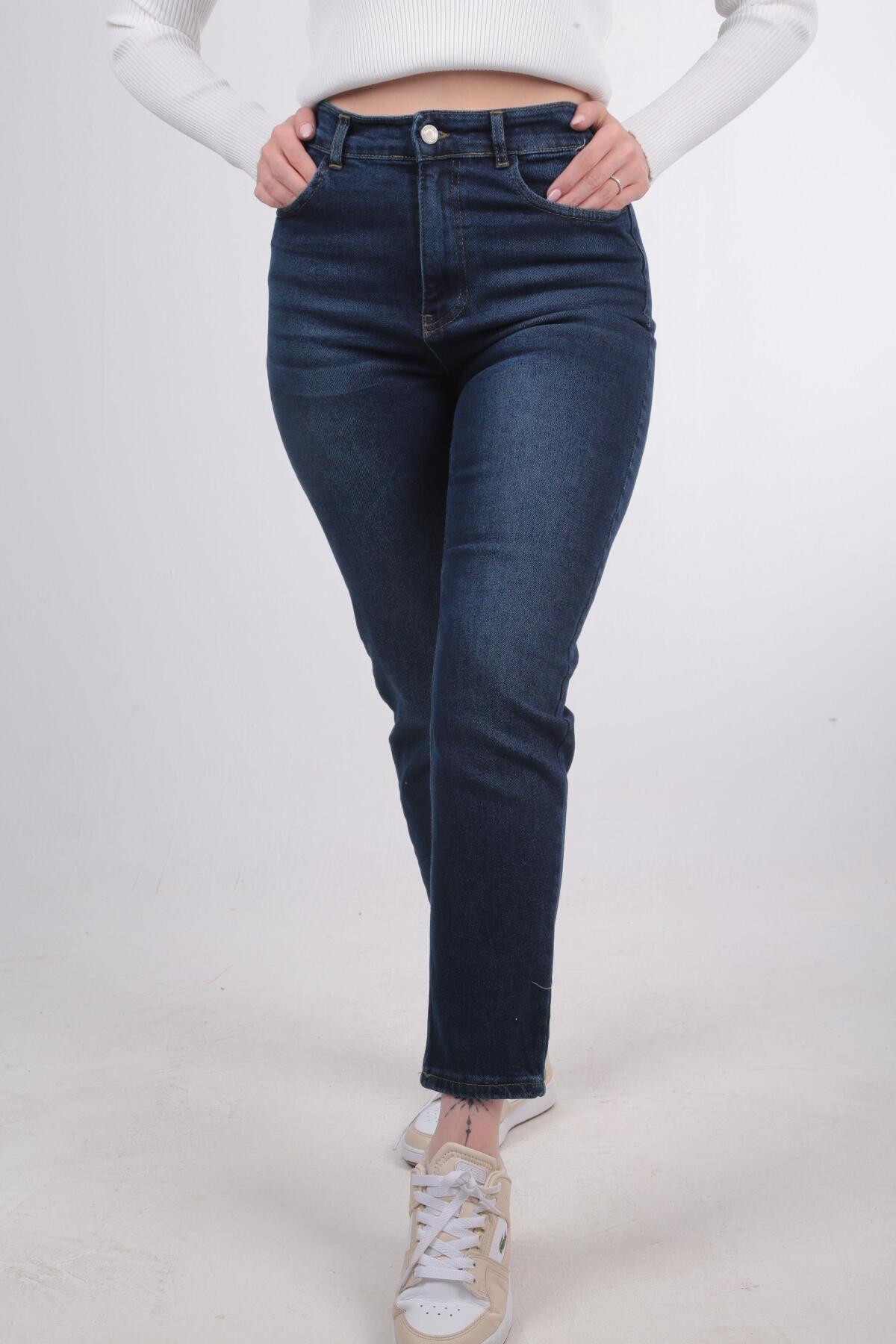 Koyu Mavi Boyfriend Jean 11135 - 2