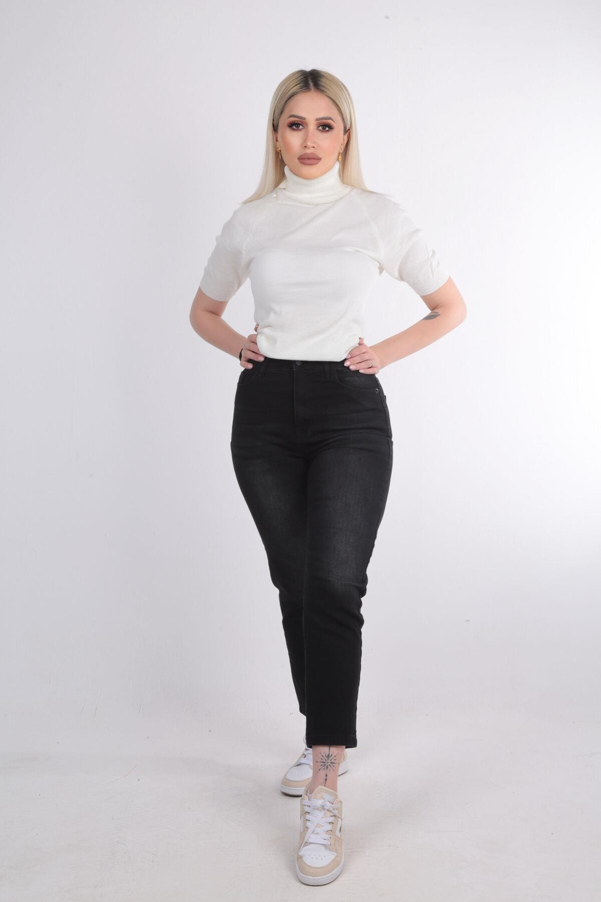 Siyah Boyfriend Jean 11135 - 1
