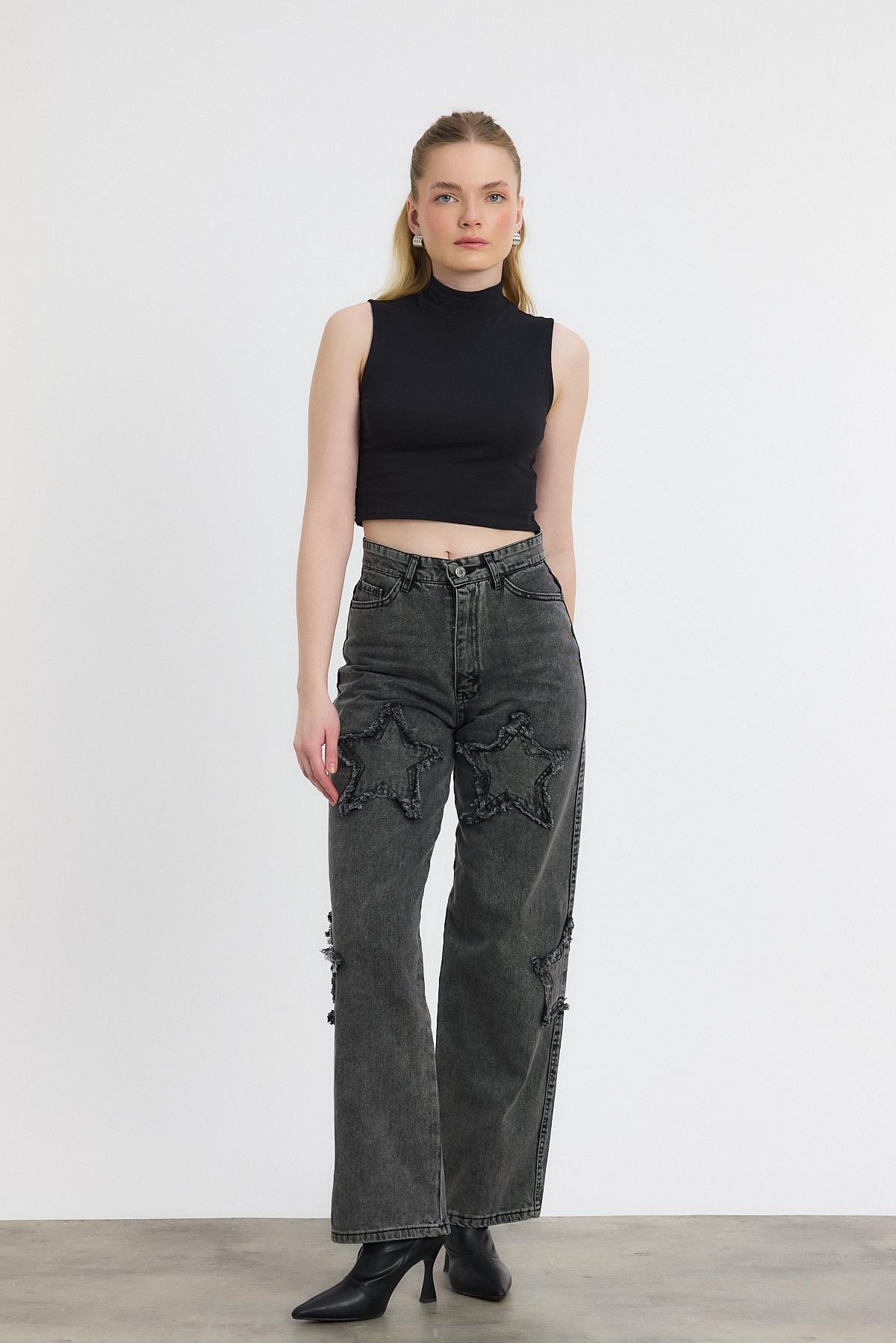 Yıldız Detay Jean 11136 Füme - 1