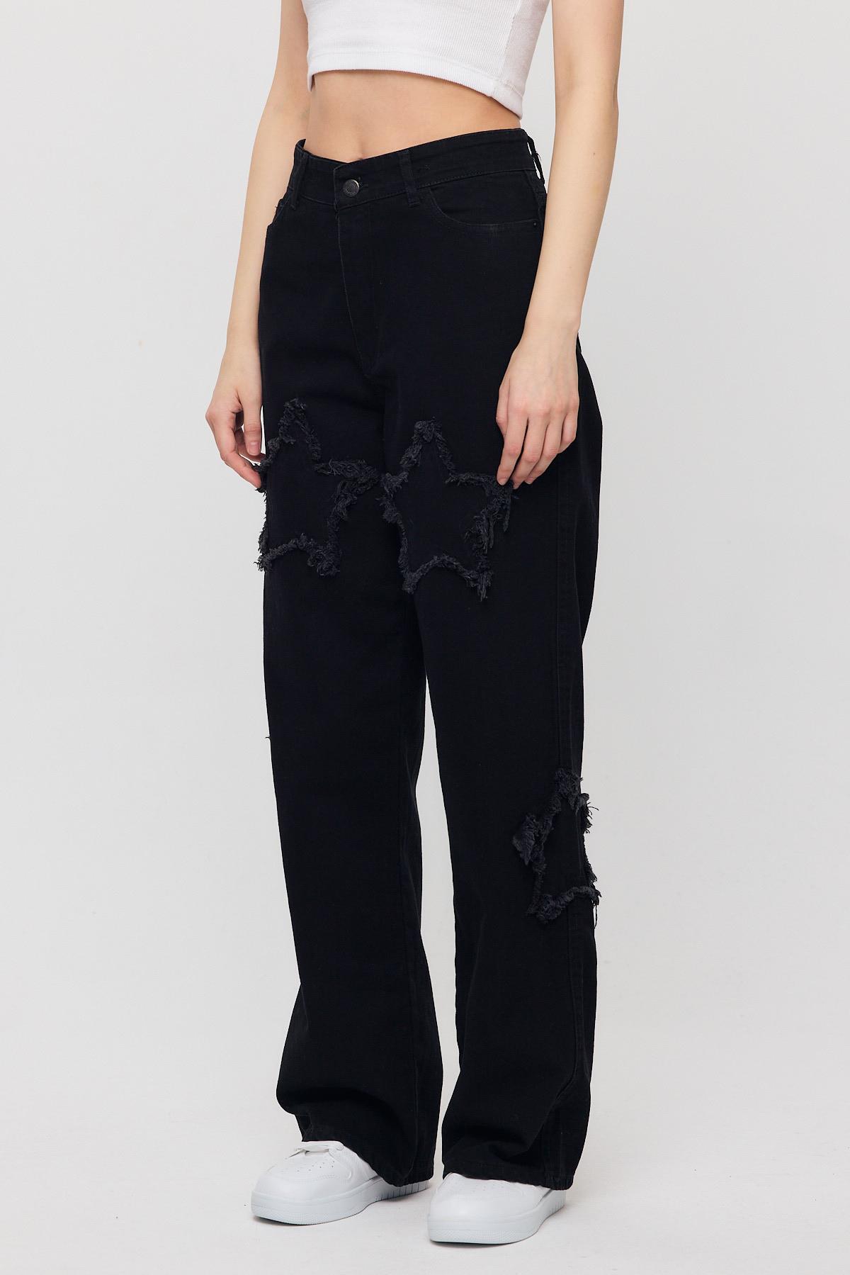 11136 Yıldız Detay Jean Siyah - 4