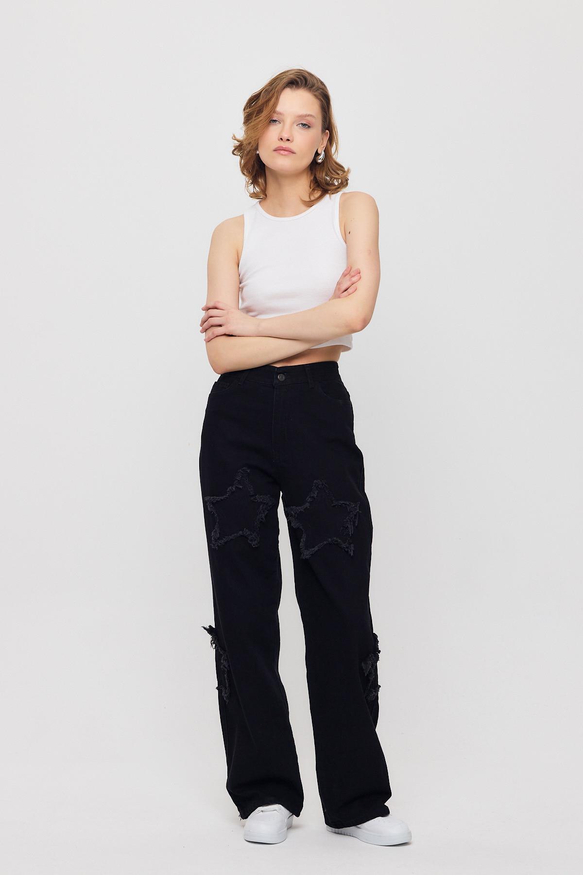 Siyah Yıldız Detay Jean 11136 - 2