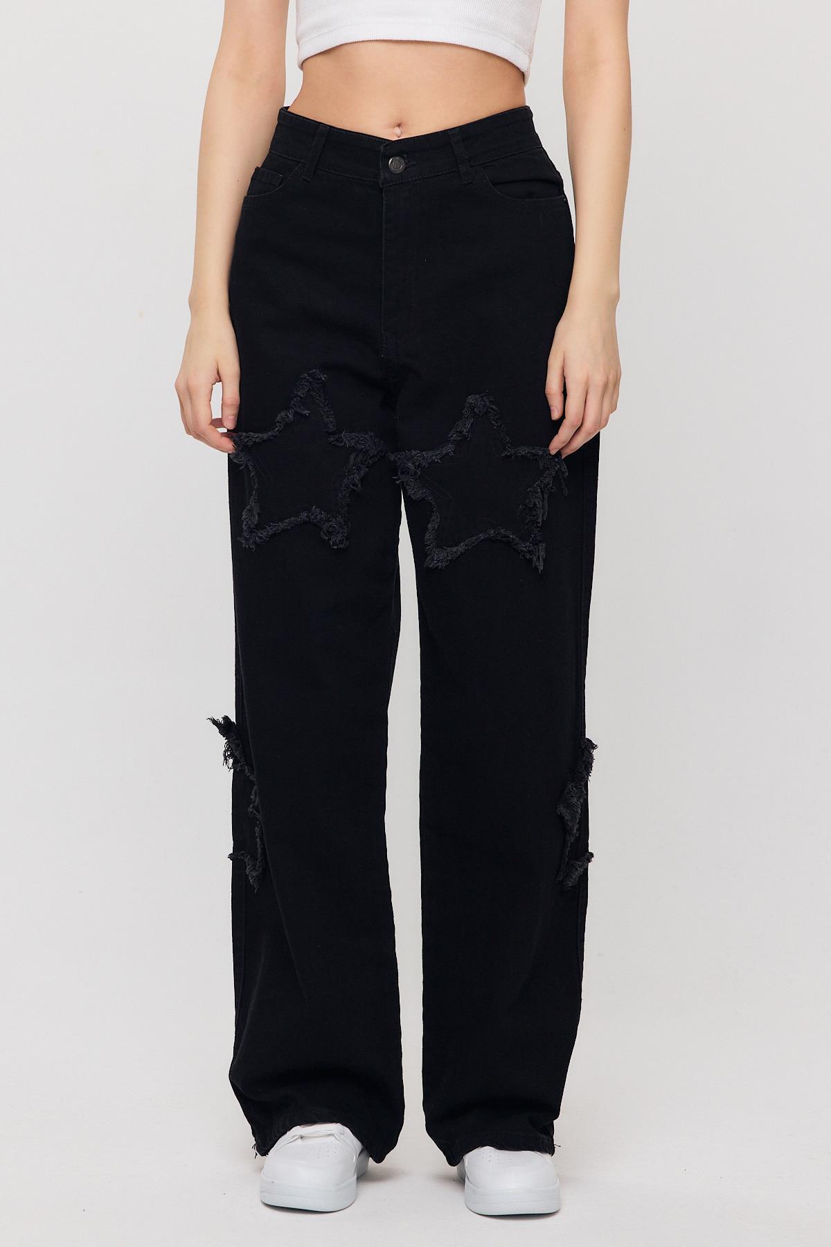 Siyah Yıldız Detay Jean 11136 - 3