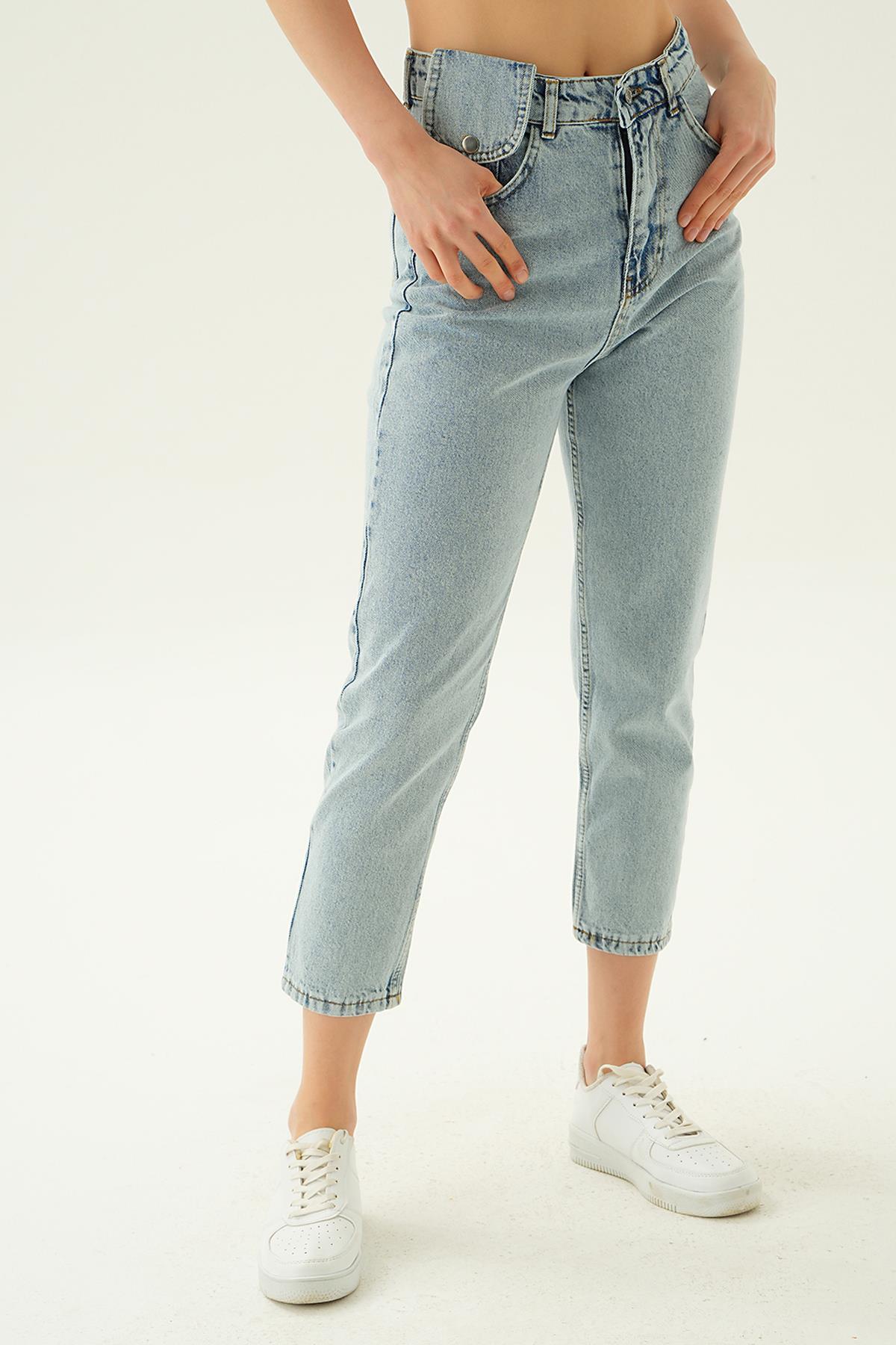 Kar Yıkama Cep Kapaklı Jean 11137 - 5