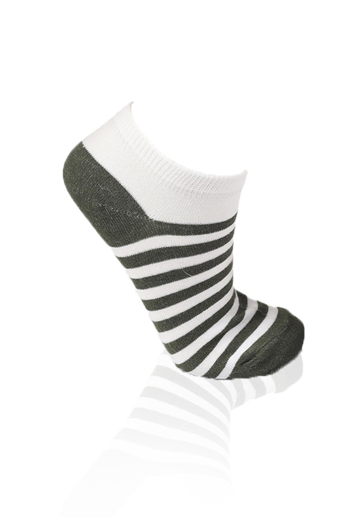 1119 3'lü Yarım Konç Çorap Renkli - RAYS