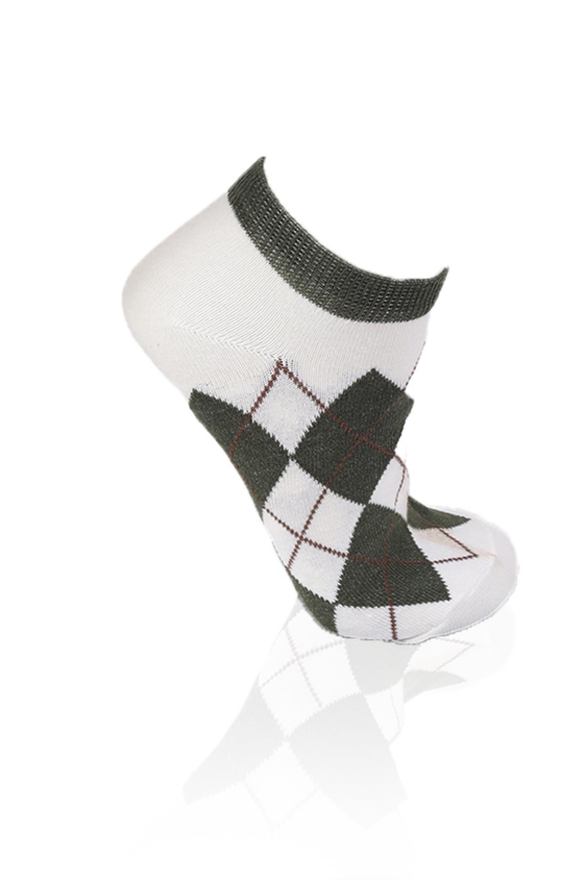 1119 3'lü Yarım Konç Çorap Renkli - RAYS