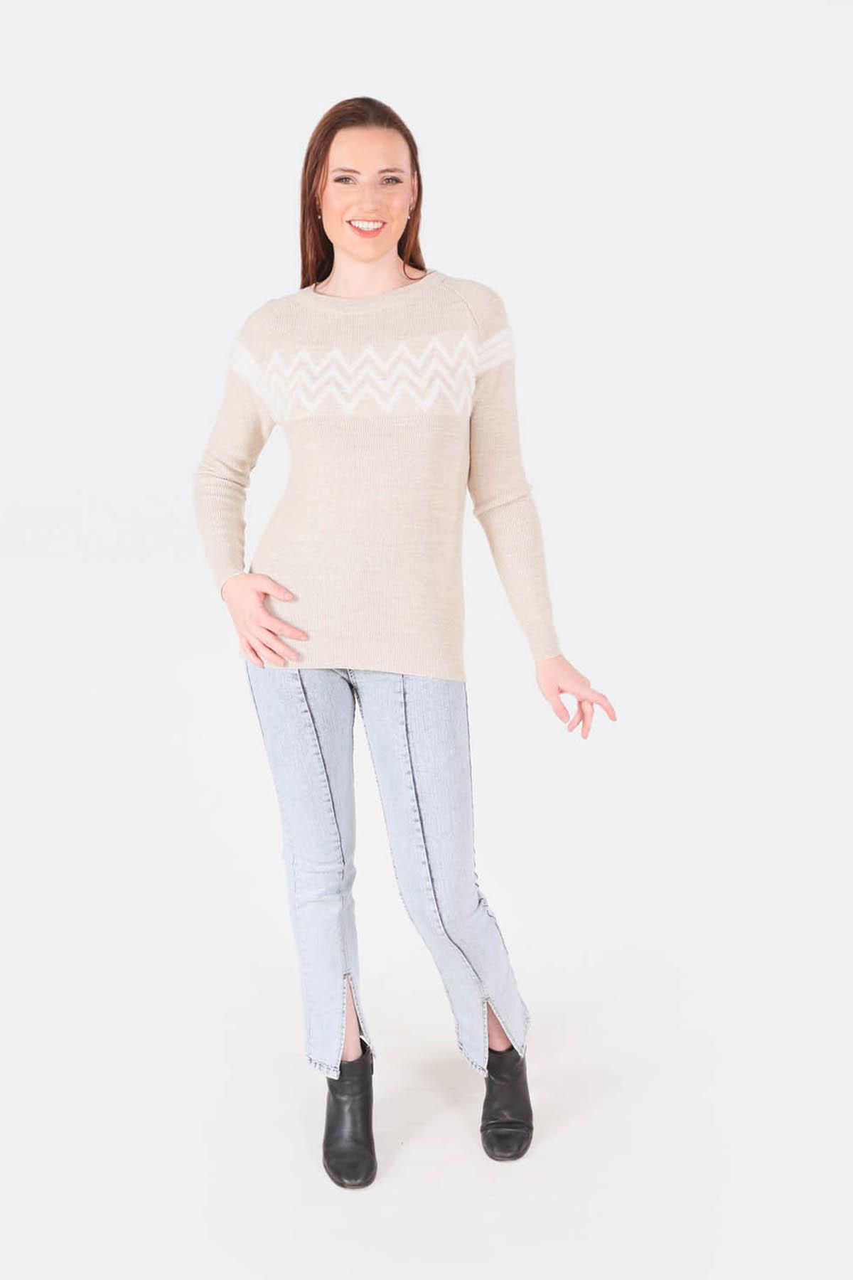 1120 Zikzak Desenli Kazak Taş 