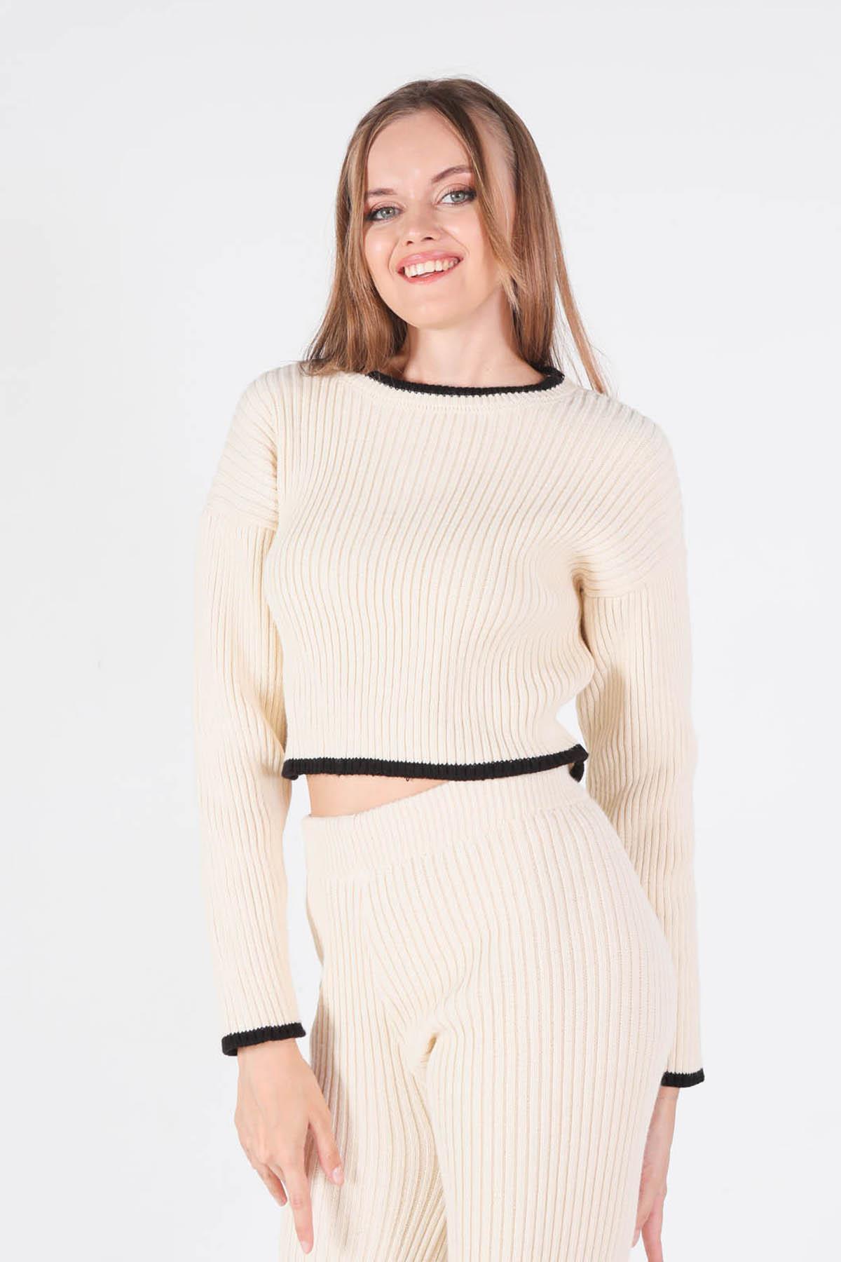 1154 Garnili Pantolon Kazak Takım Taş - 4