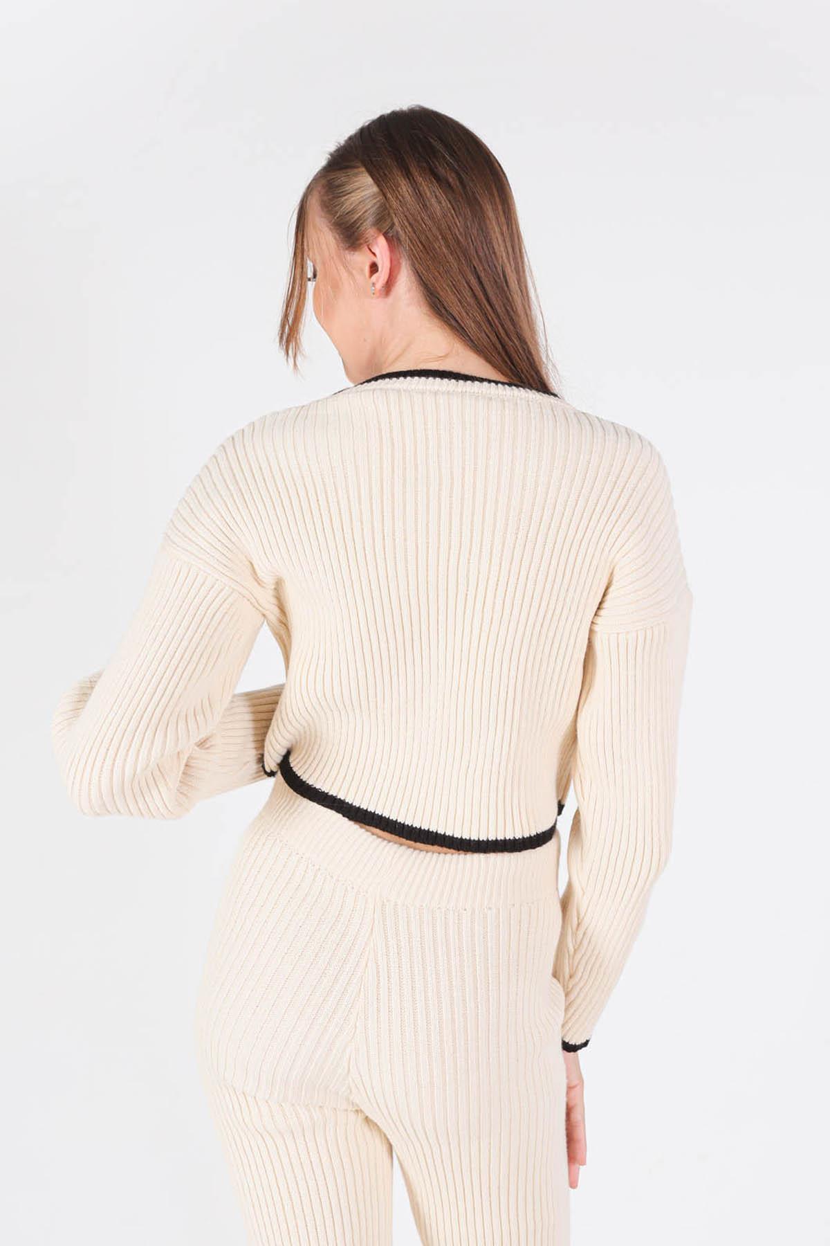 1154 Garnili Pantolon Kazak Takım Taş - 5