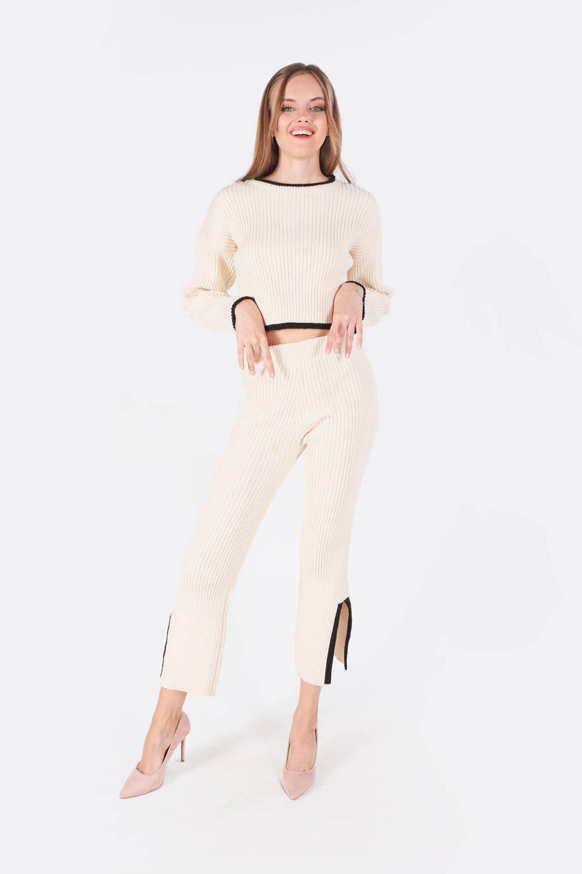 Taş Garnili Pantolon Kazak Takım 1154 - 2