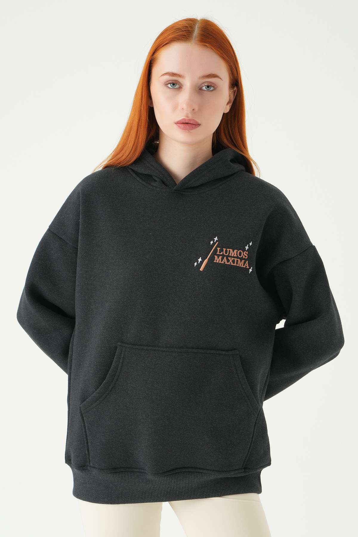 Antrasit Kapüşonlu Sweat 1203 - 2