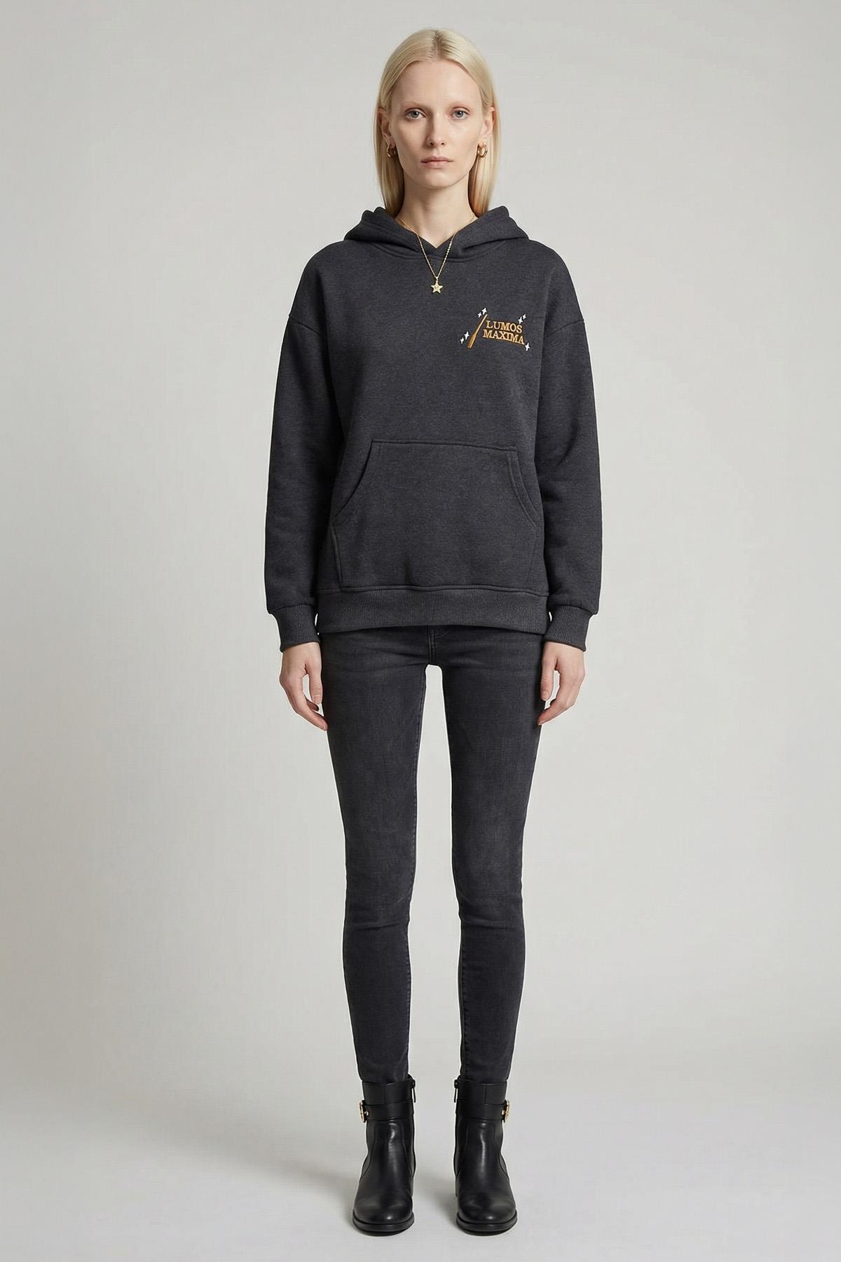 1203 Kapüşonlu Sweat Antrasit - RAYS