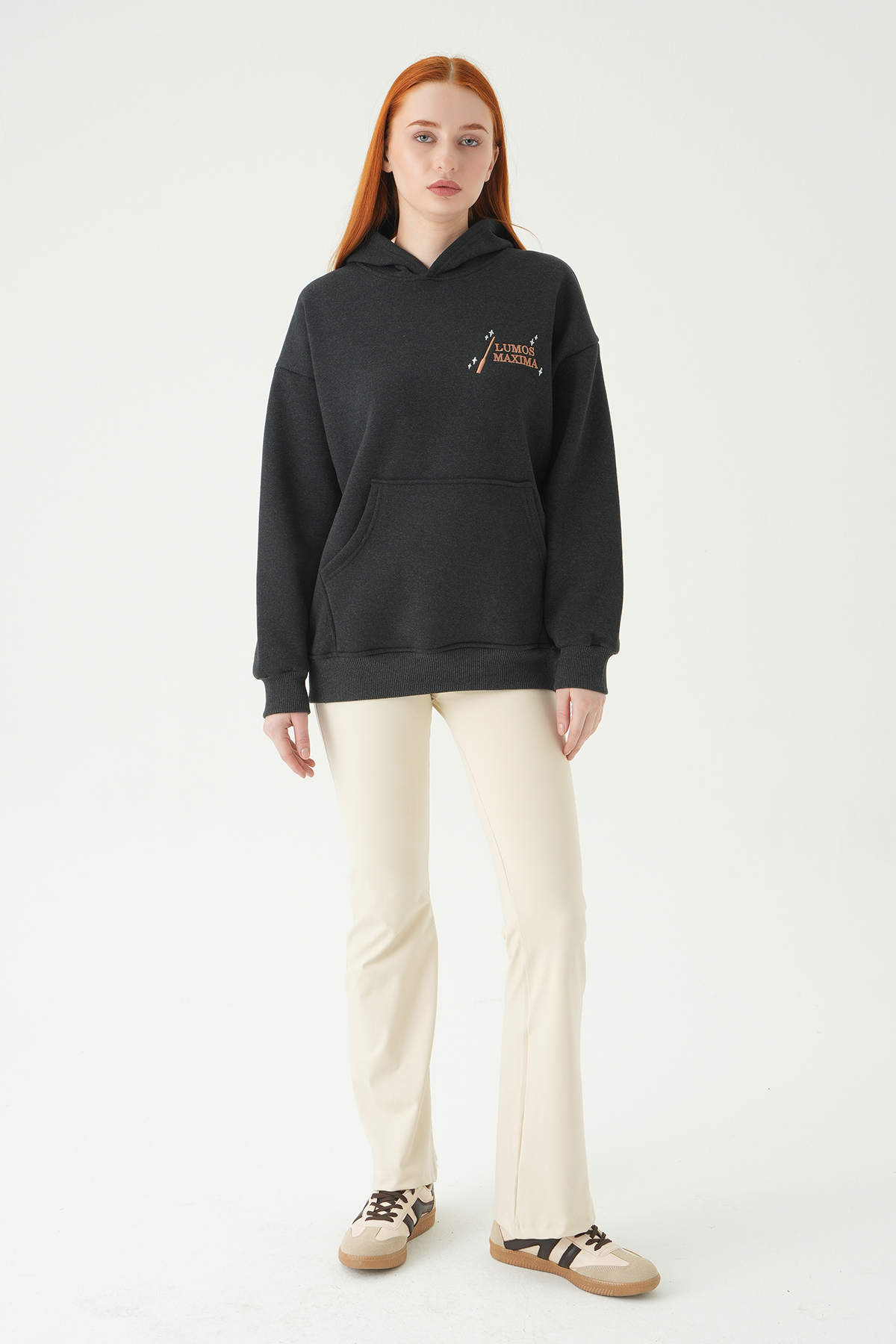 Antrasit Kapüşonlu Sweat 1203 - RAYS