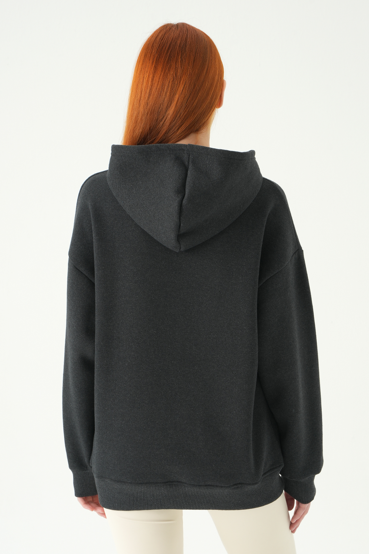 Antrasit Kapüşonlu Sweat 1203 - 5