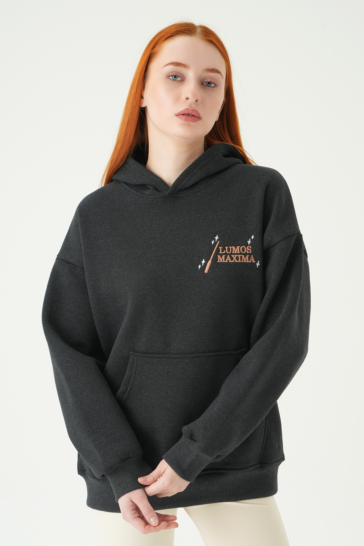 Antrasit Kapüşonlu Sweat 1203 - 6