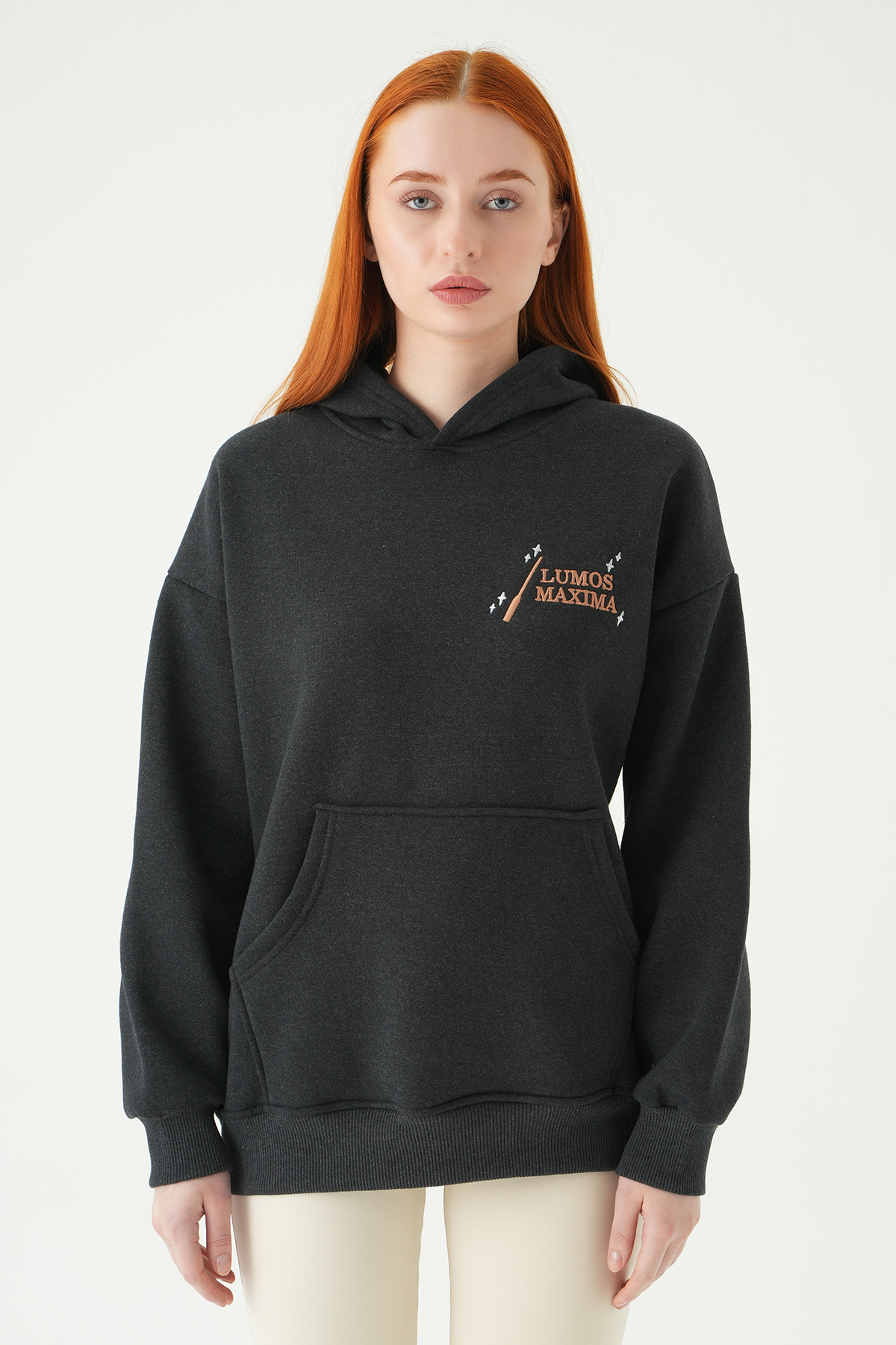 Antrasit Kapüşonlu Sweat 1203 - 7