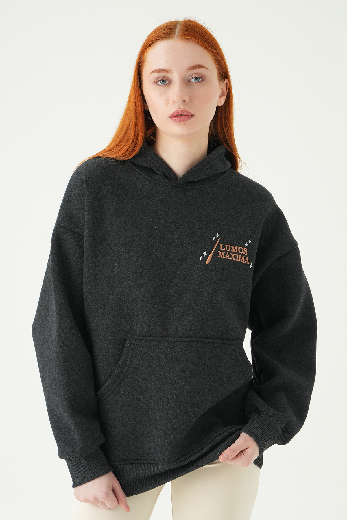 Antrasit Kapüşonlu Sweat 1203 - RAYS