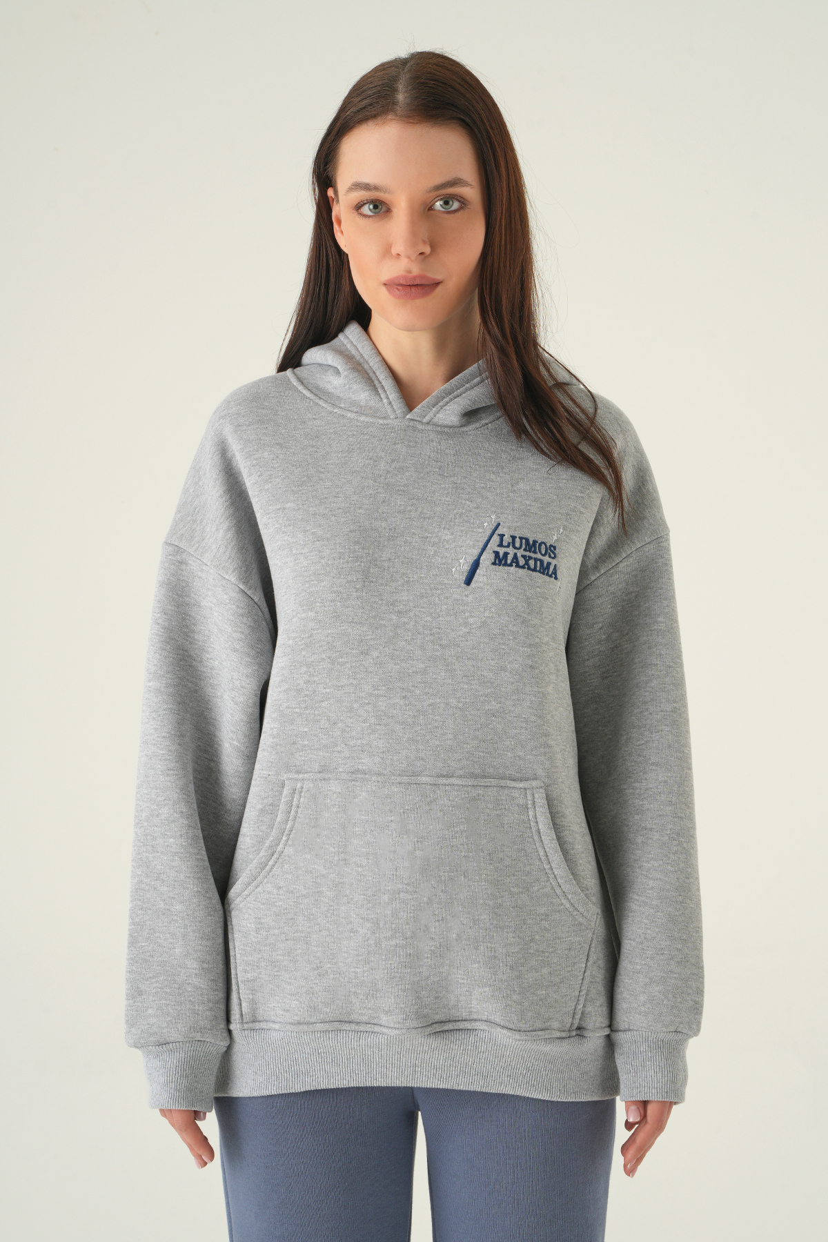 1203 Kapüşonlu Sweat Gri - RAYS