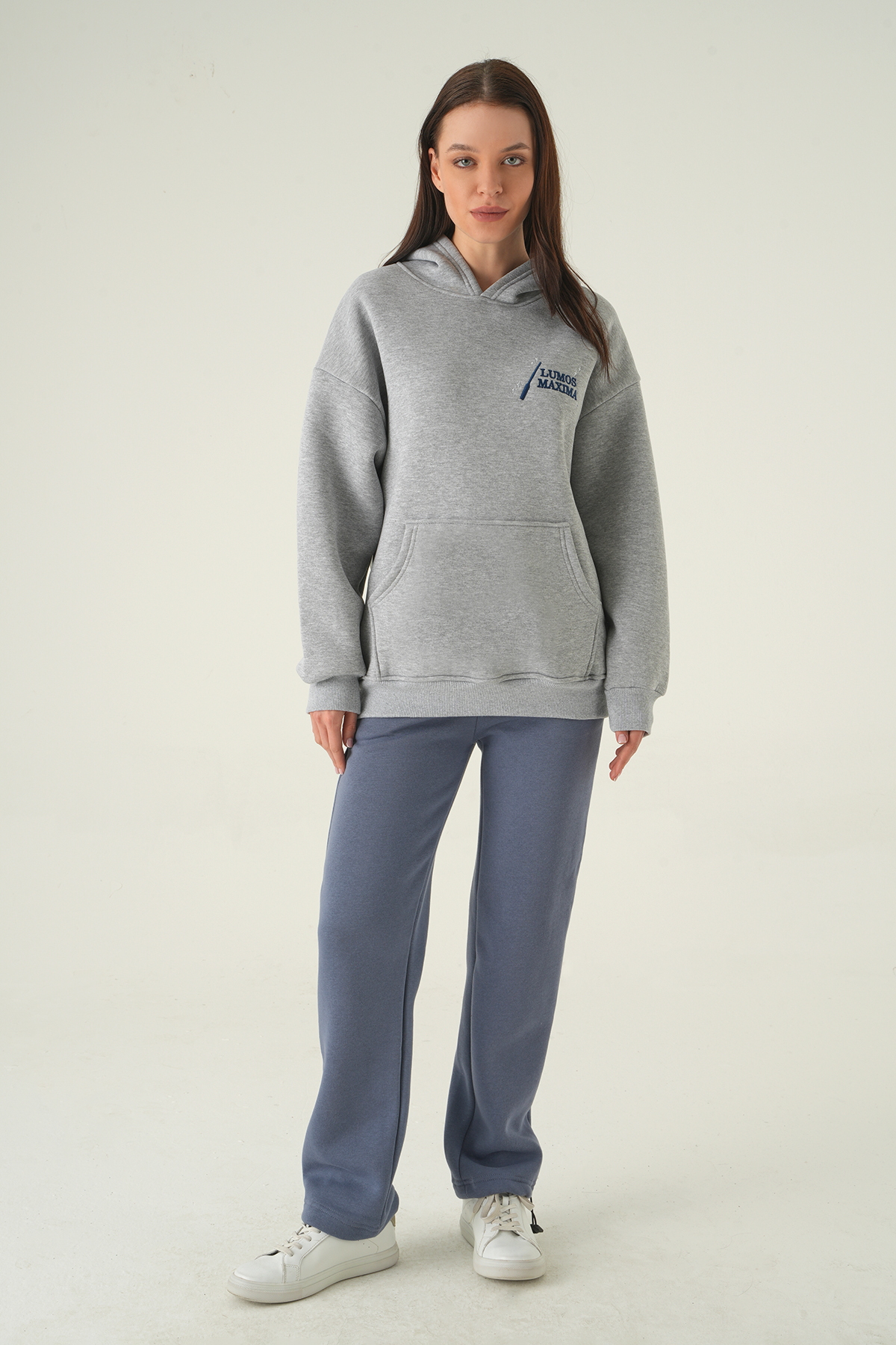 Gri Kapüşonlu Sweat 1203 - RAYS