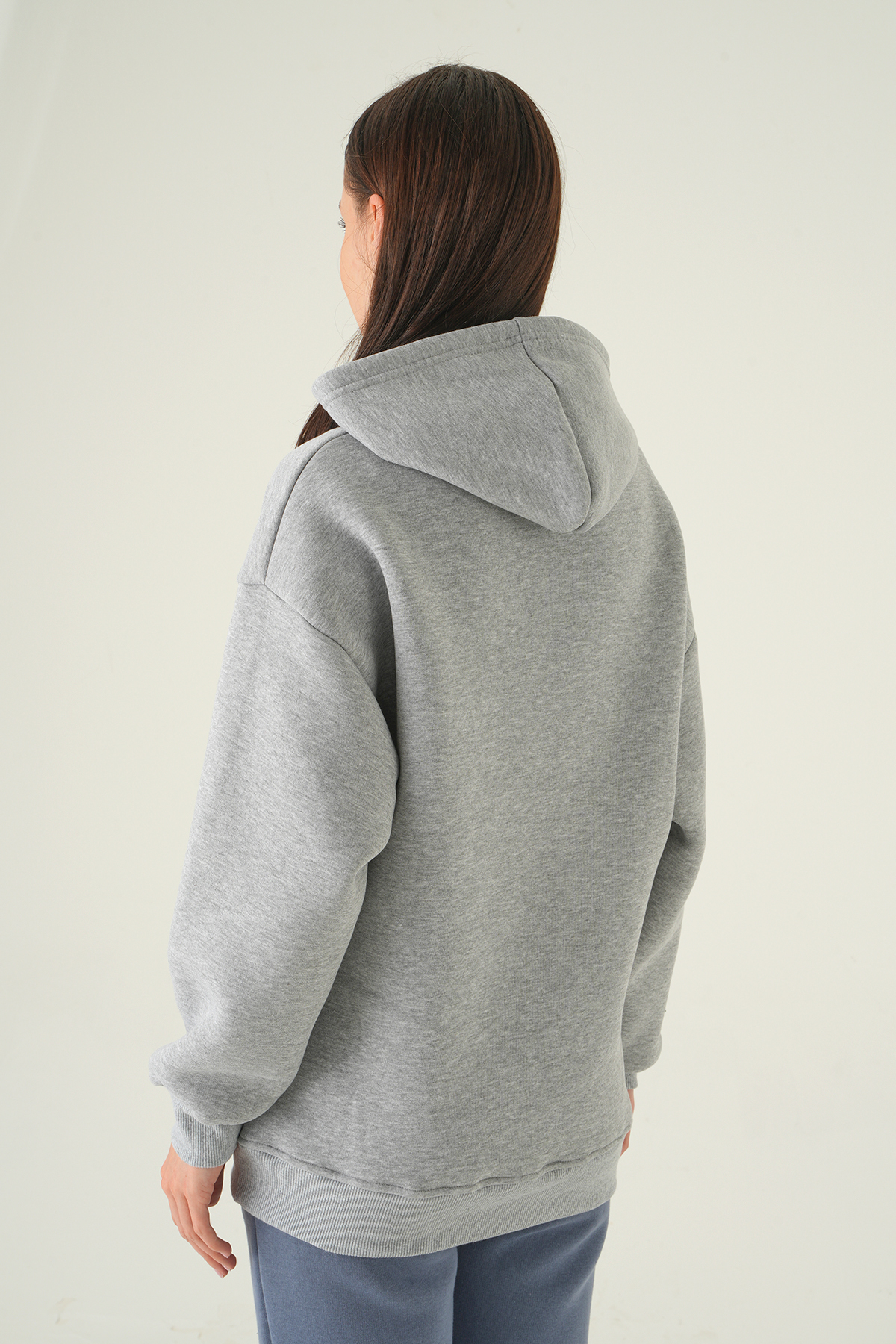 Gri Kapüşonlu Sweat 1203 - RAYS