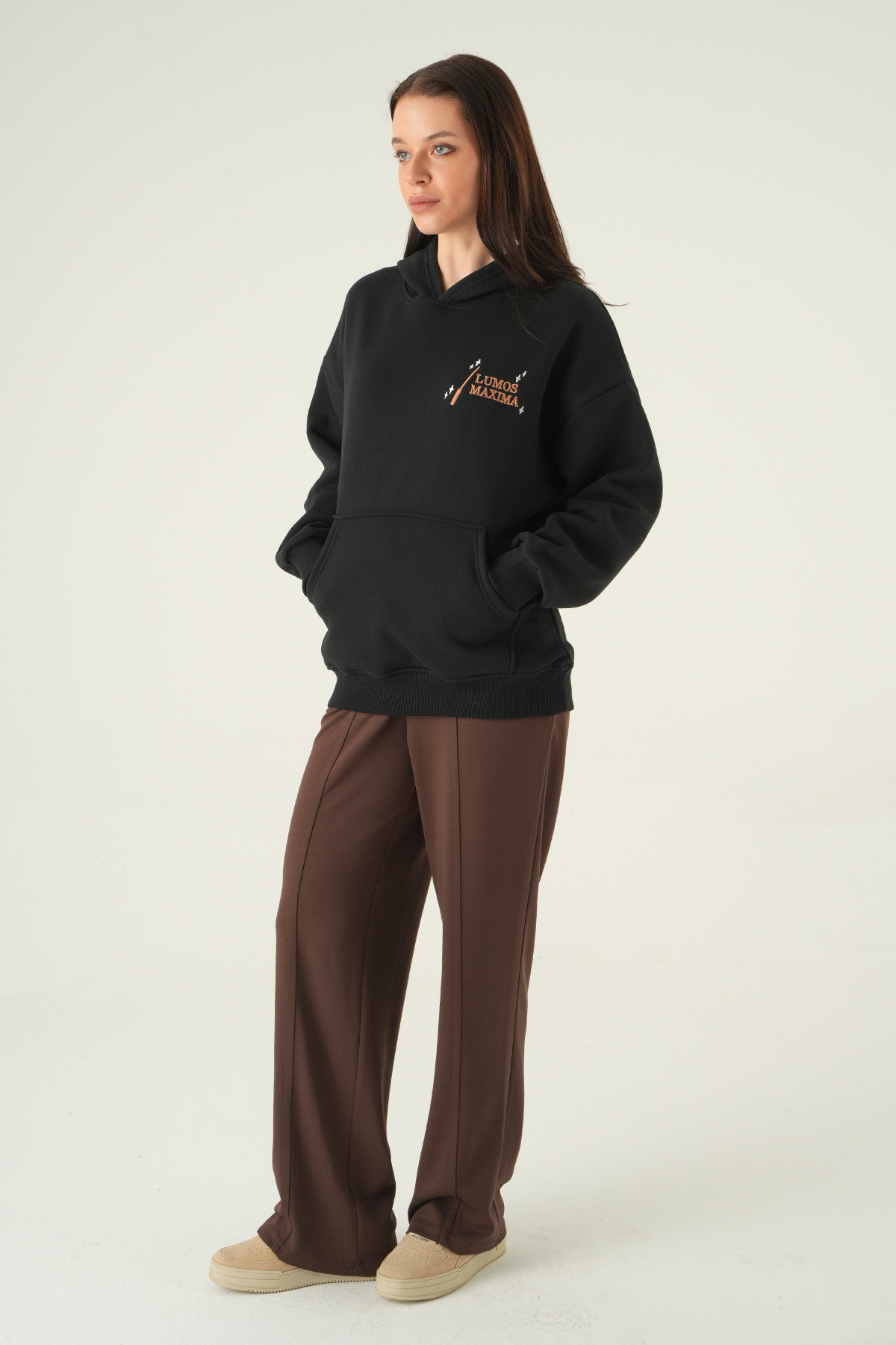 1203 Kapüşonlu Sweat Siyah - 3